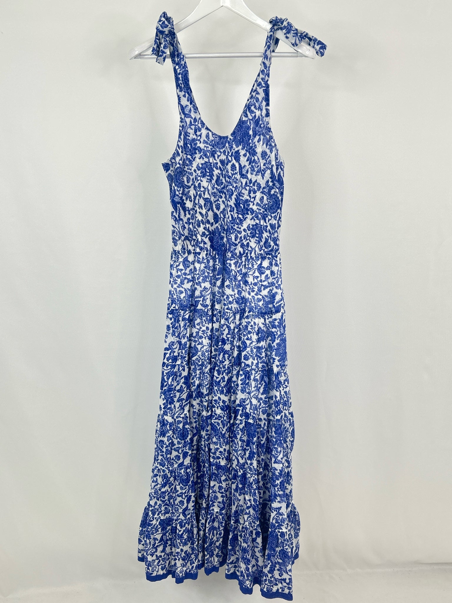 FREE PEOPLE Size M Blue and White Women Dress