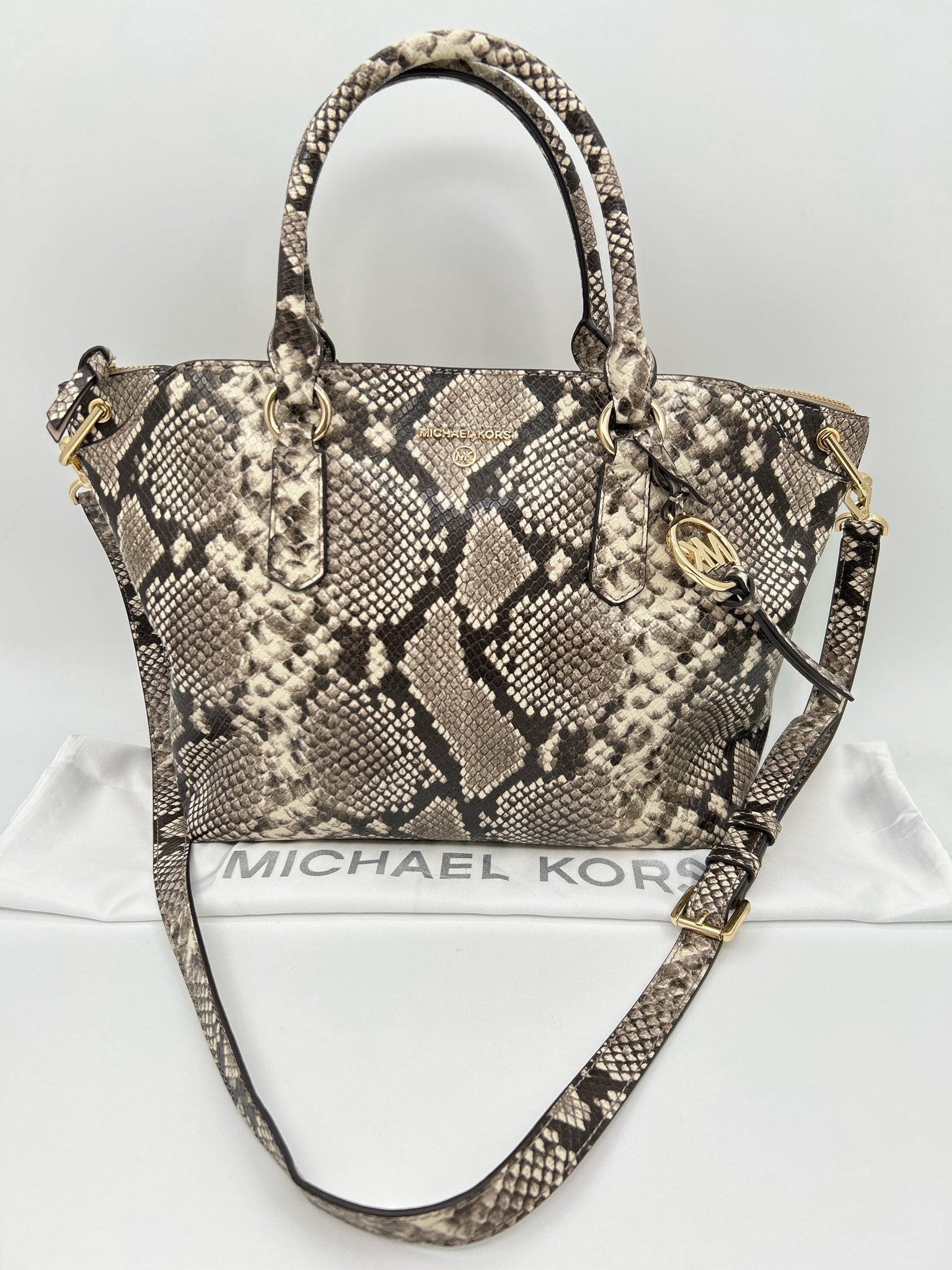MICHAEL KORS Taupe and black Women Purse