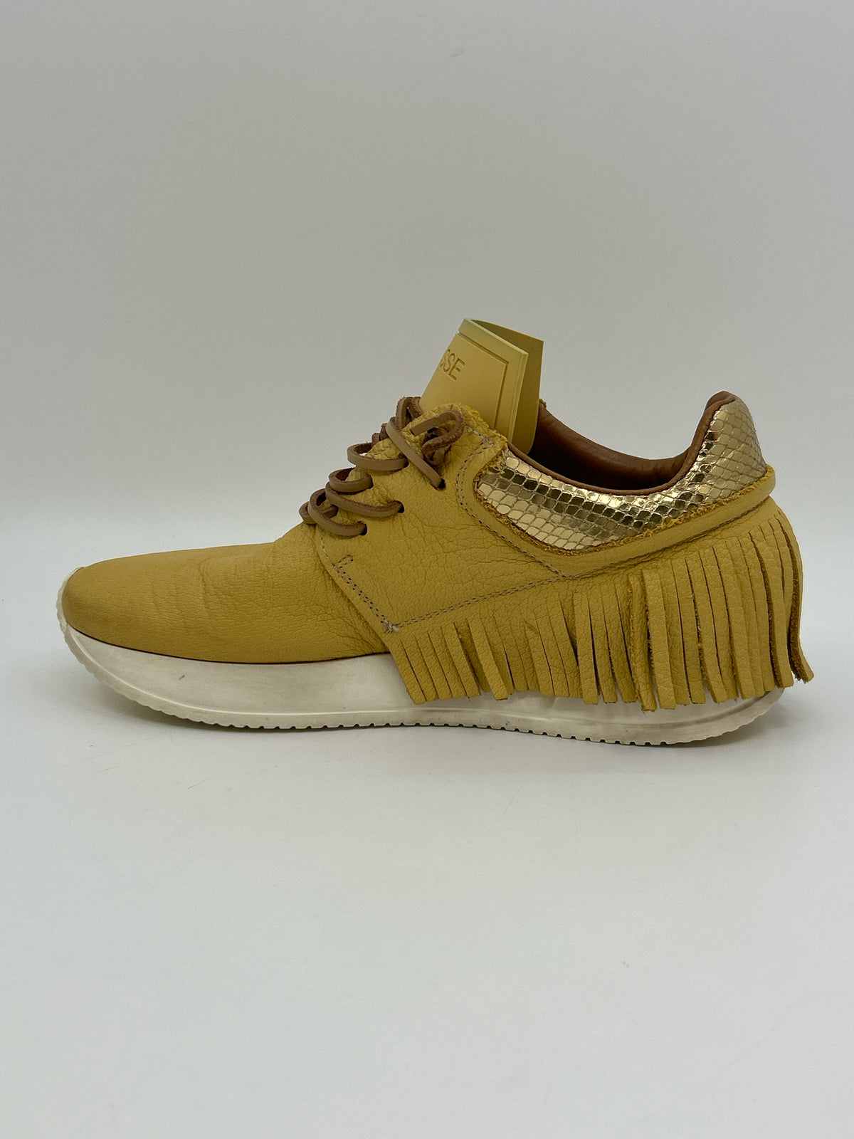 ESSEUTESSE Size 38 Yellow Women Sneakers