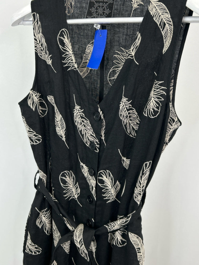 JOHNNY WAS Size M black and cream Women's Jumpsuit