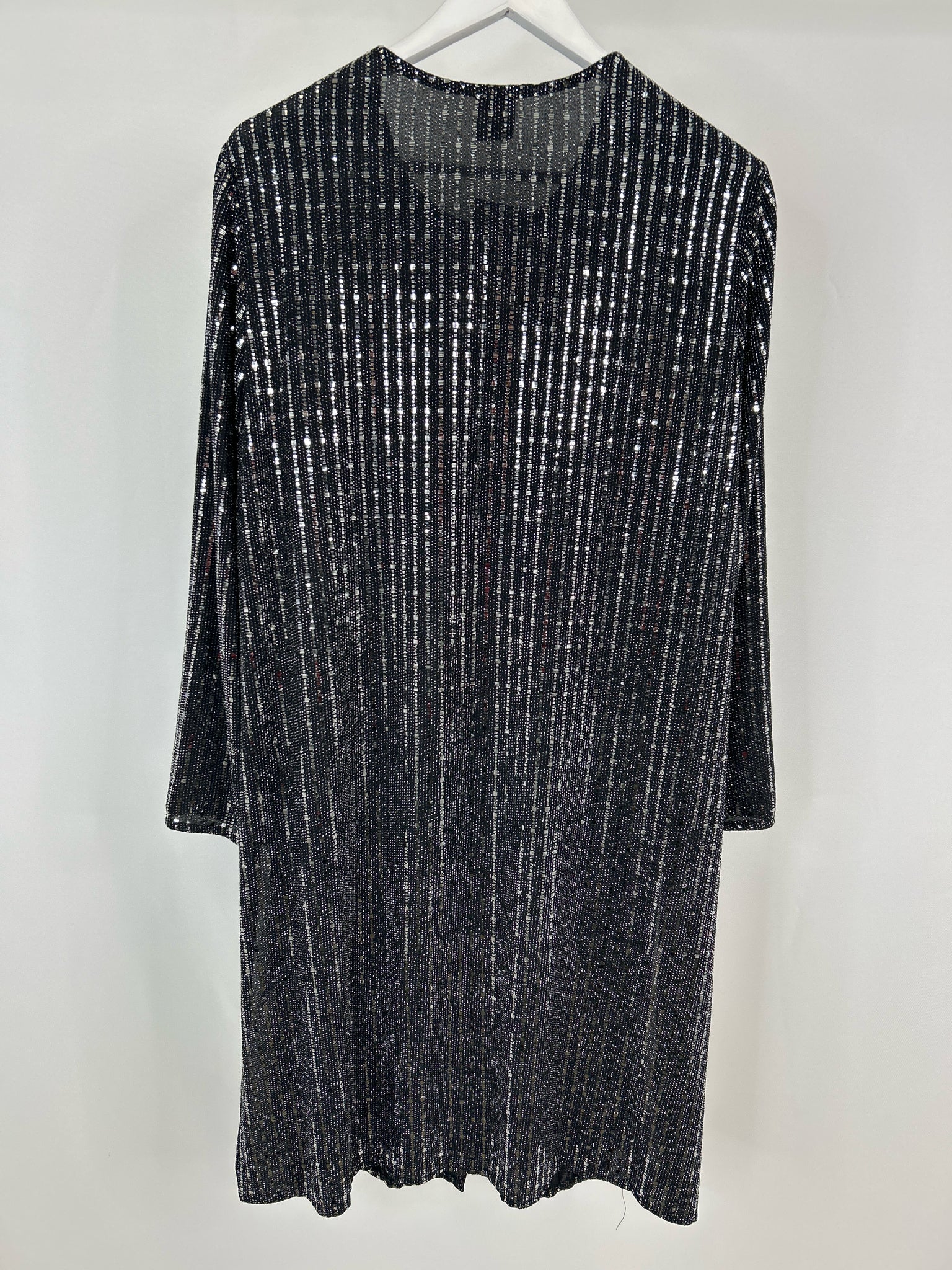 ANNE KLEIN Size XL Black & Silver Women Evening Jacket NWT
