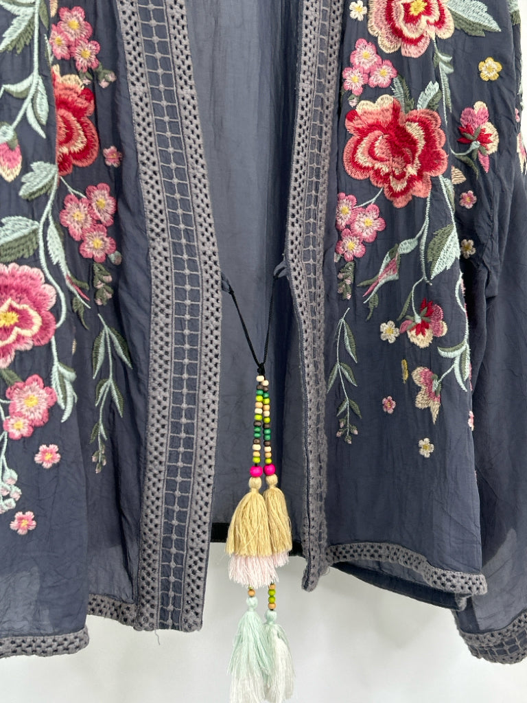 JOHNNY WAS Size M Grey Women's Kimono