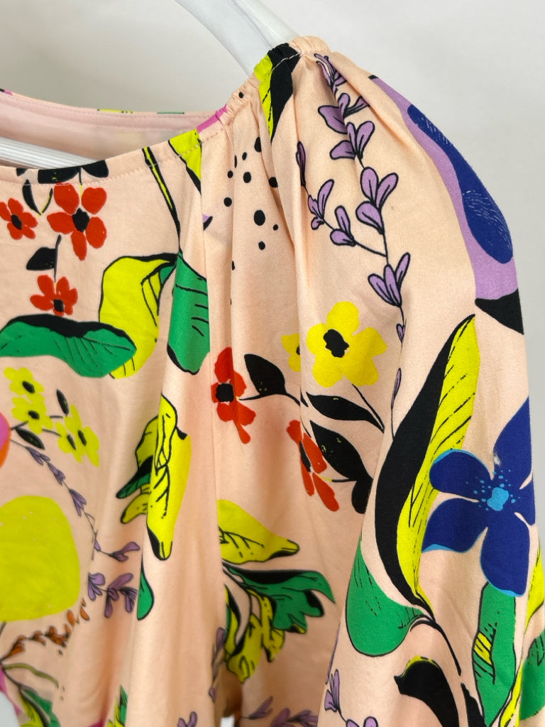 Emily McCarthy Size L PEACH FLORAL Women's Top