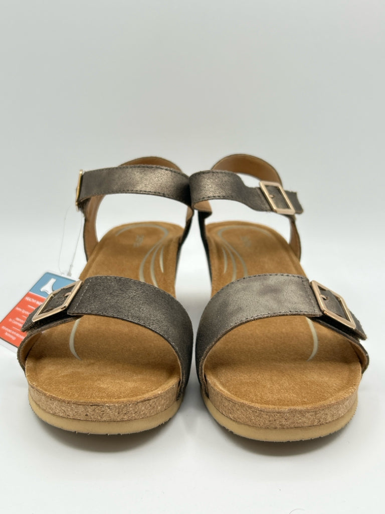 AETREX Size 10.5/11 Bronze Lexa Women's Sandal NIB