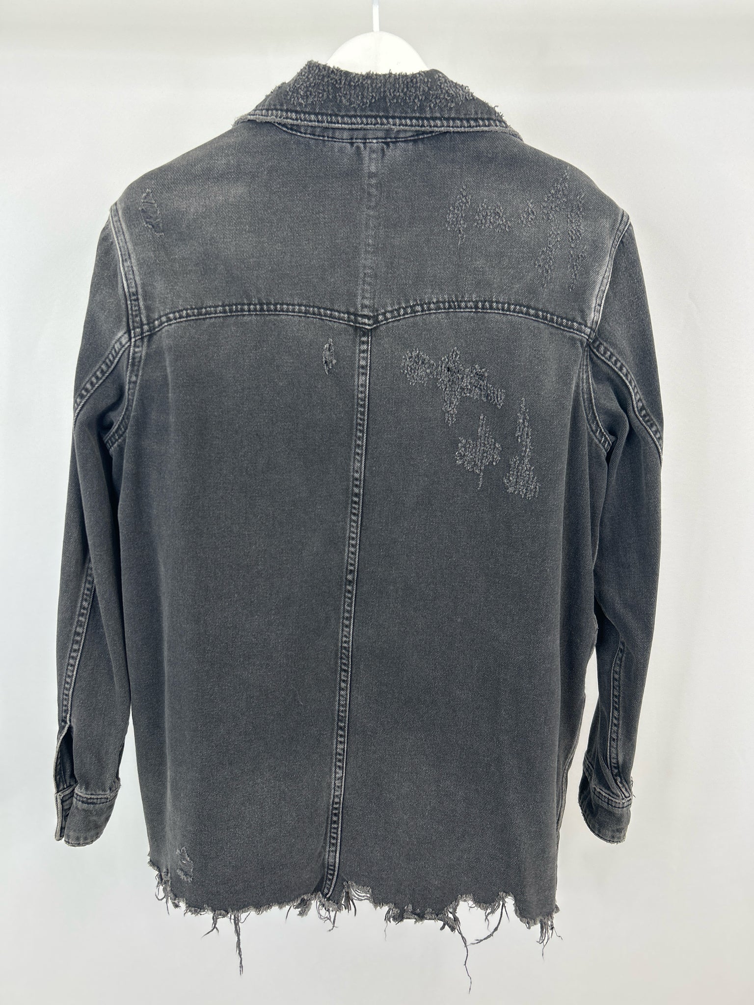 FREE PEOPLE Size M BLACK DENIM Women Jacket