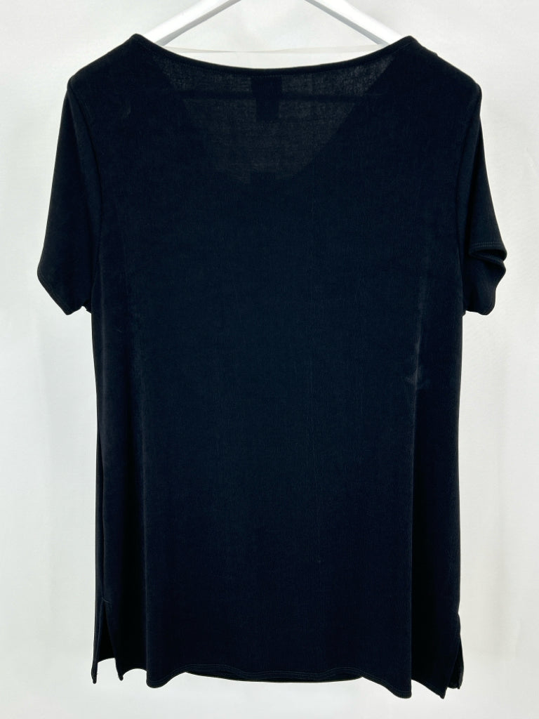 CHICO'S Women Size 12/14 Black Top