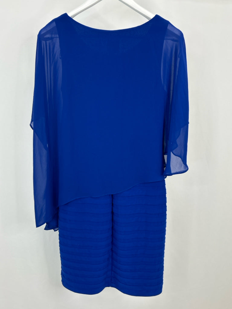 ADRIANNA PAPELL Women Size 10 Royal Blue Dress