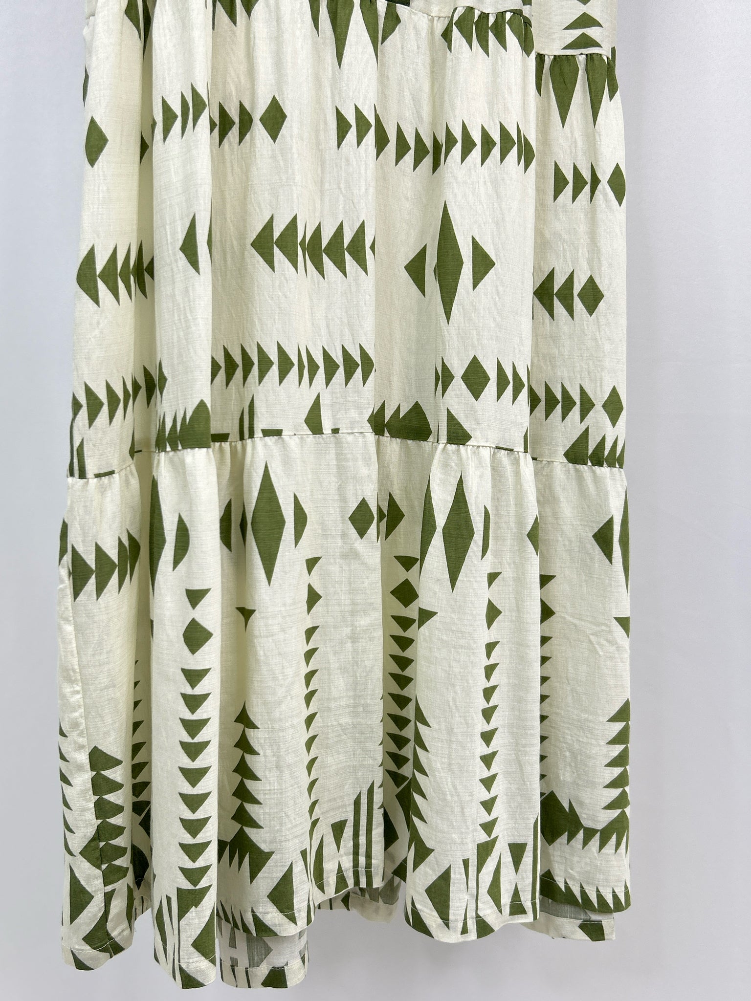 UMGEE Size S GREEN & CREAM Women Dress