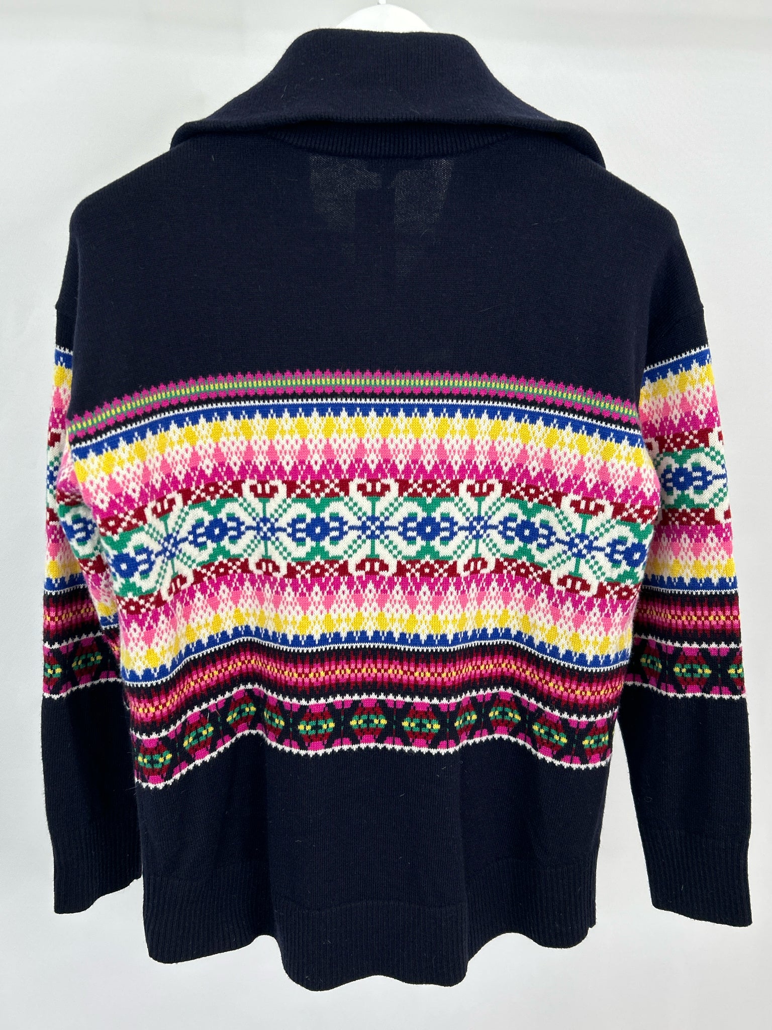 TALBOTS Size S Navy Print Women Sweater