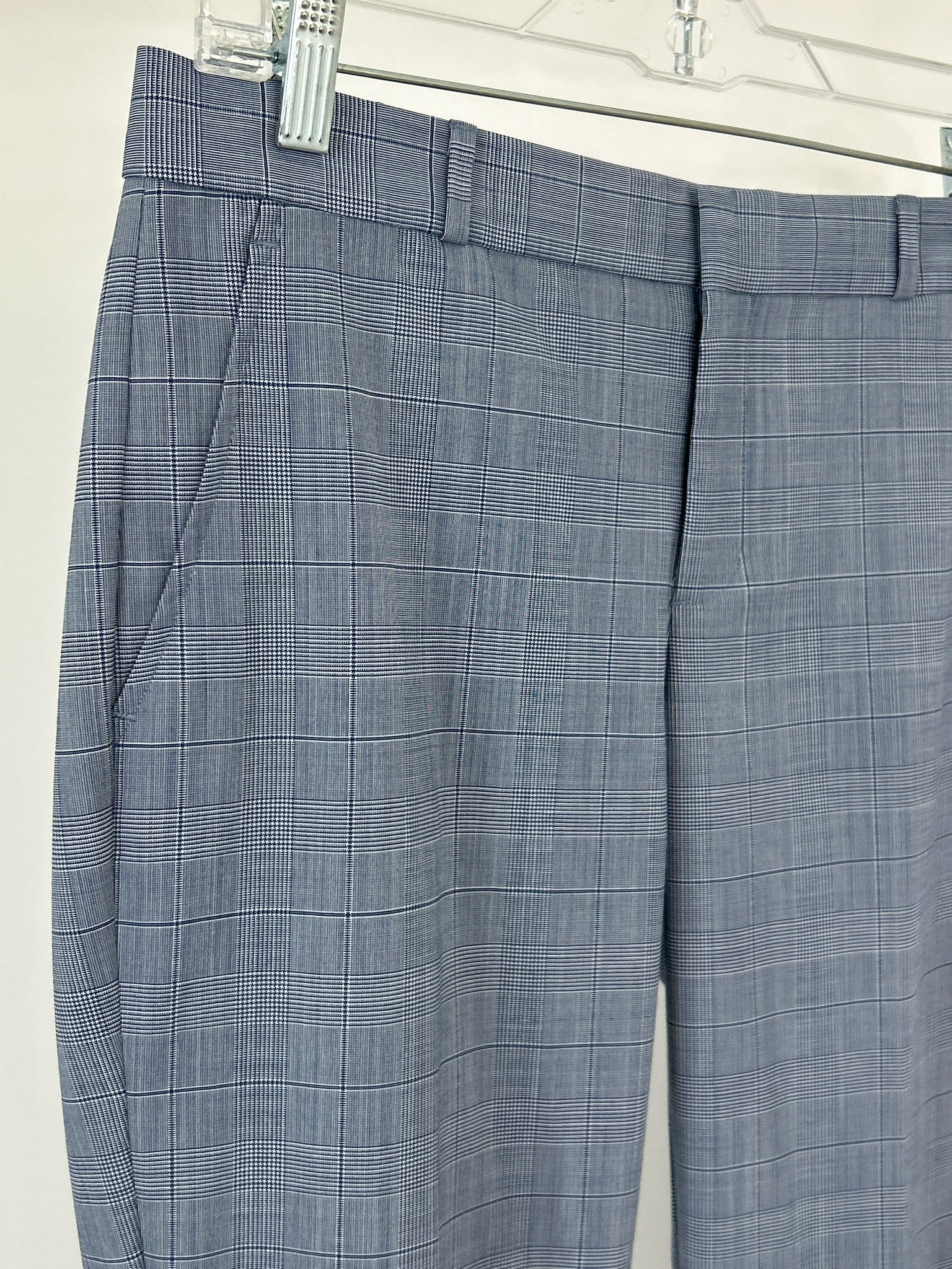BANANA REPUBLIC NWT Size 6 Blue Plaid Women Pants