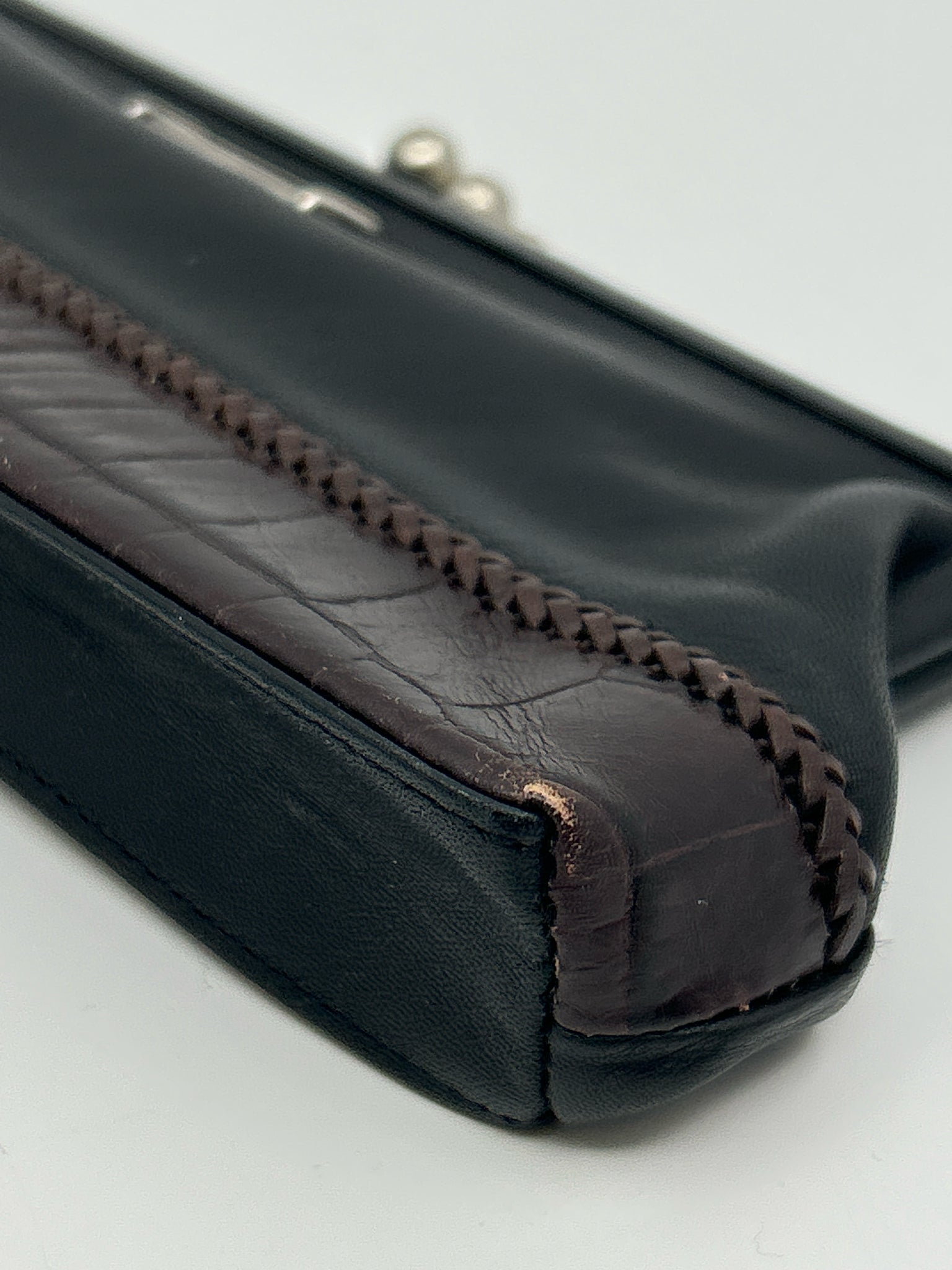 BRIGHTON black and brown Women Clutch
