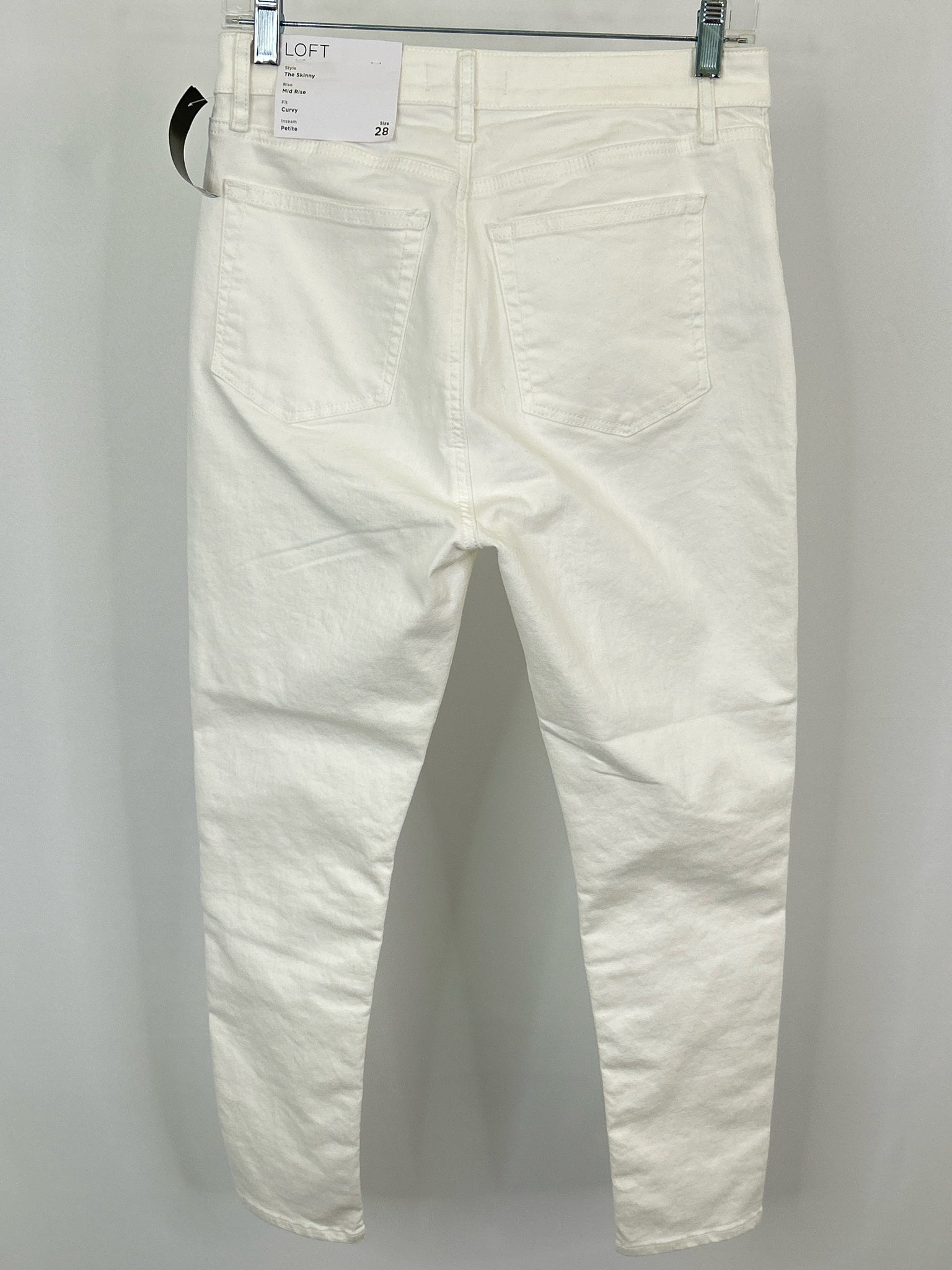 LOFT NWT Size 6P white denim Women jeans