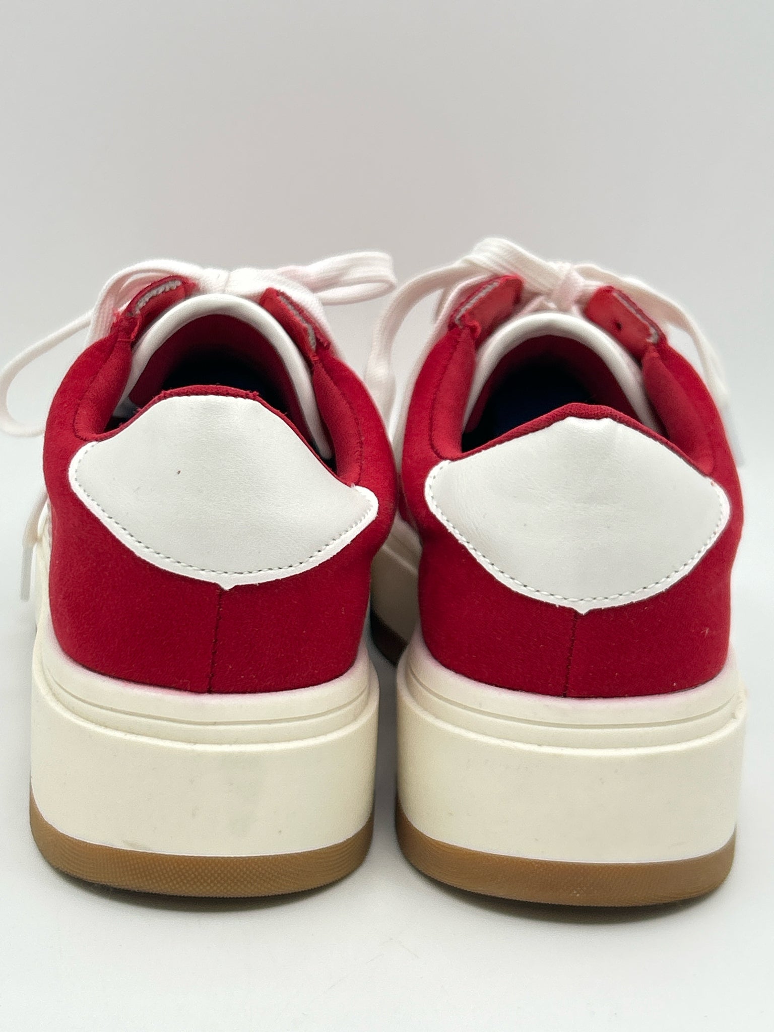 MADDEN GIRL Size 8M red and white Women Sneakers