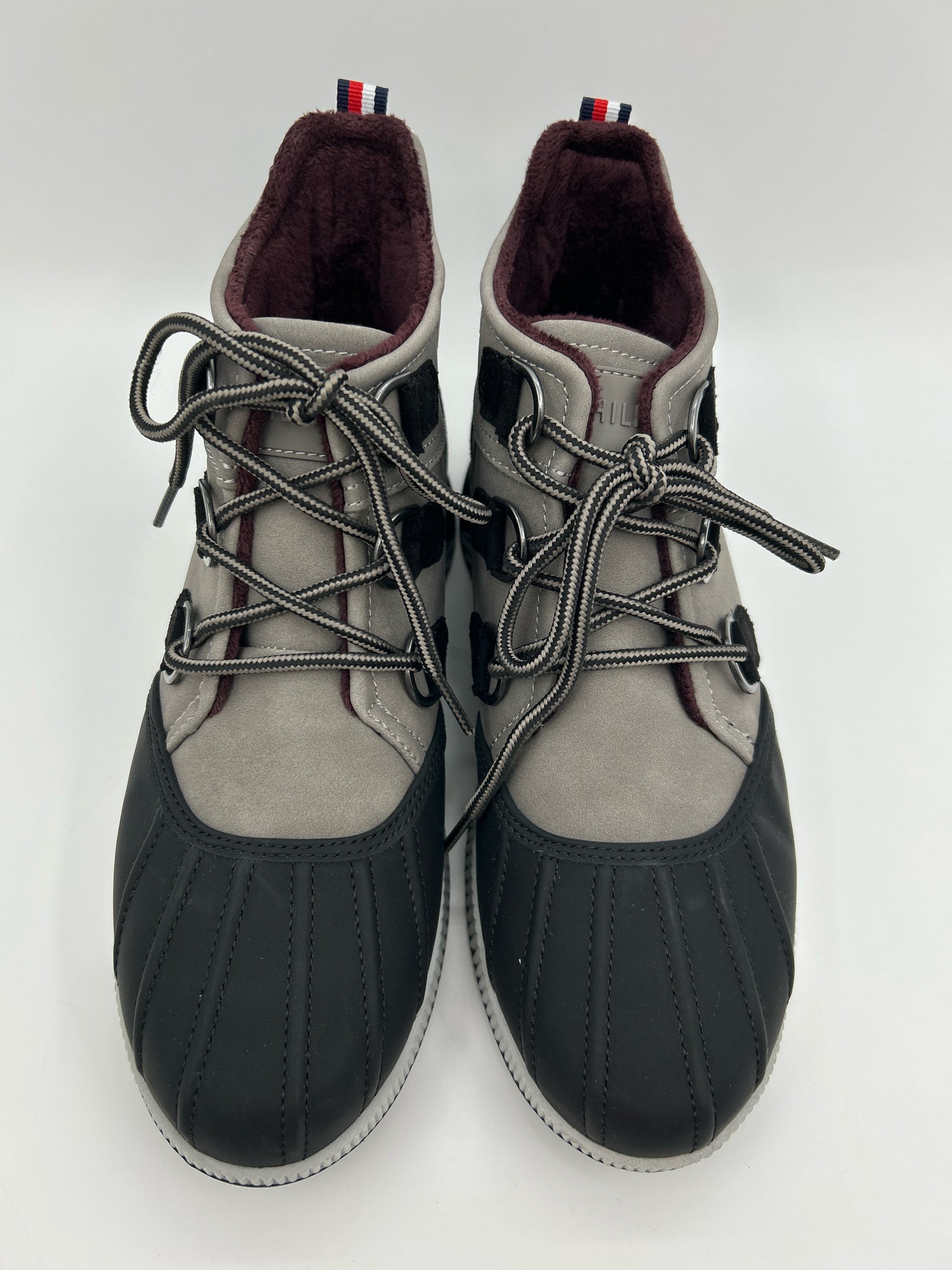TOMMY HILFIGER Size 8.5 GRAY AND BLACK Women Booties