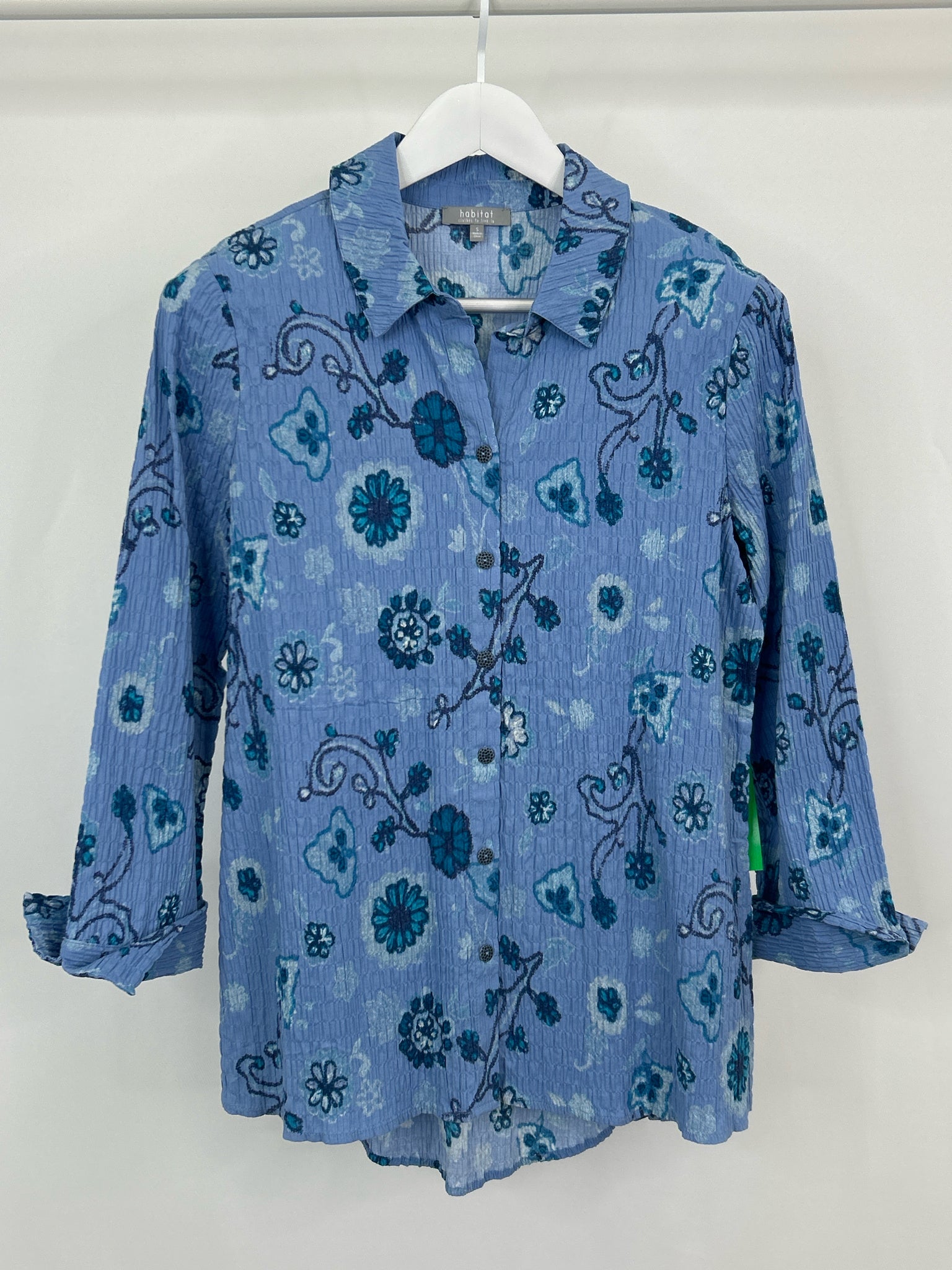HABITAT Size S Blue floral Women Tunic