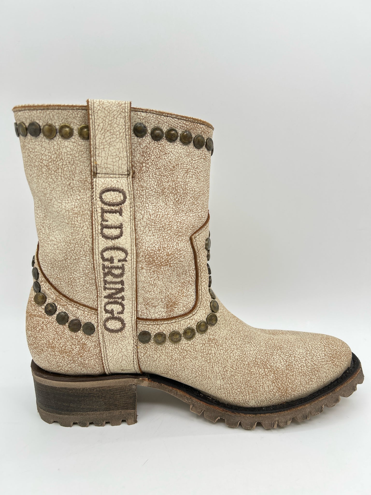 OLD GRINGO Size 7B CREAM AND BROWN Women Boots