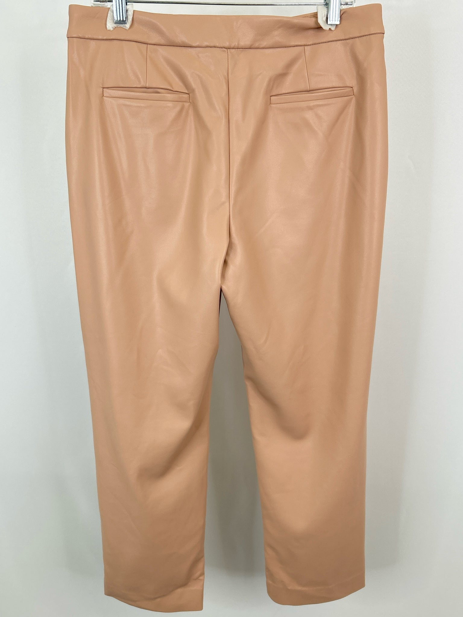 J CREW Size 12 Pink Faux Leather Women Pants NWT