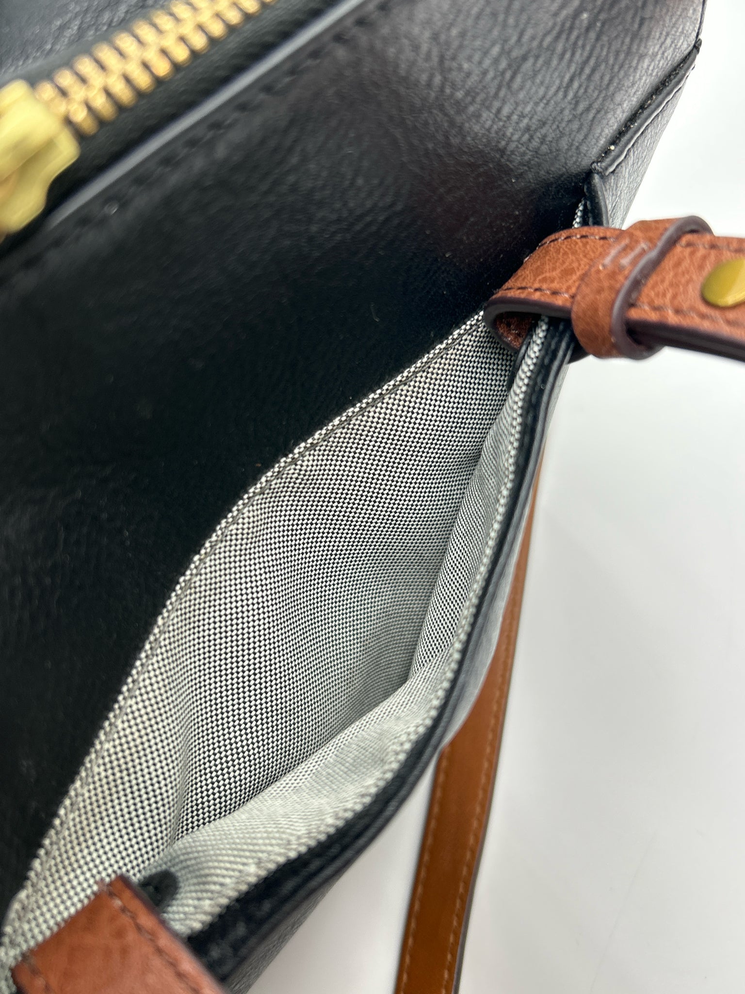 FOSSIL BLACK AND TAN Women Purse