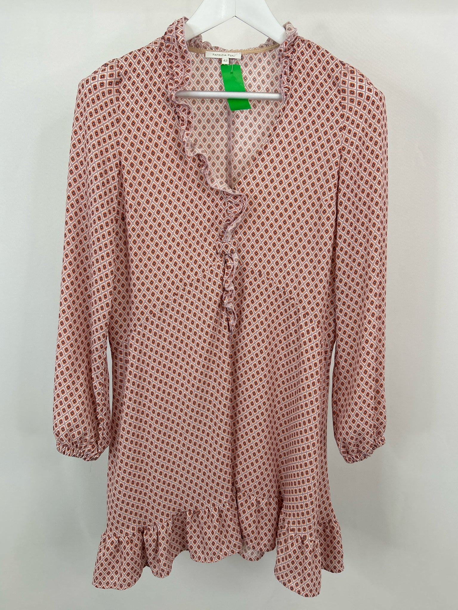 PATRIZIA PEPE Size 42 Pink Print Women Dress