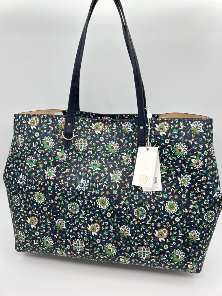 TORY BURCH Navy Print Women's Tote