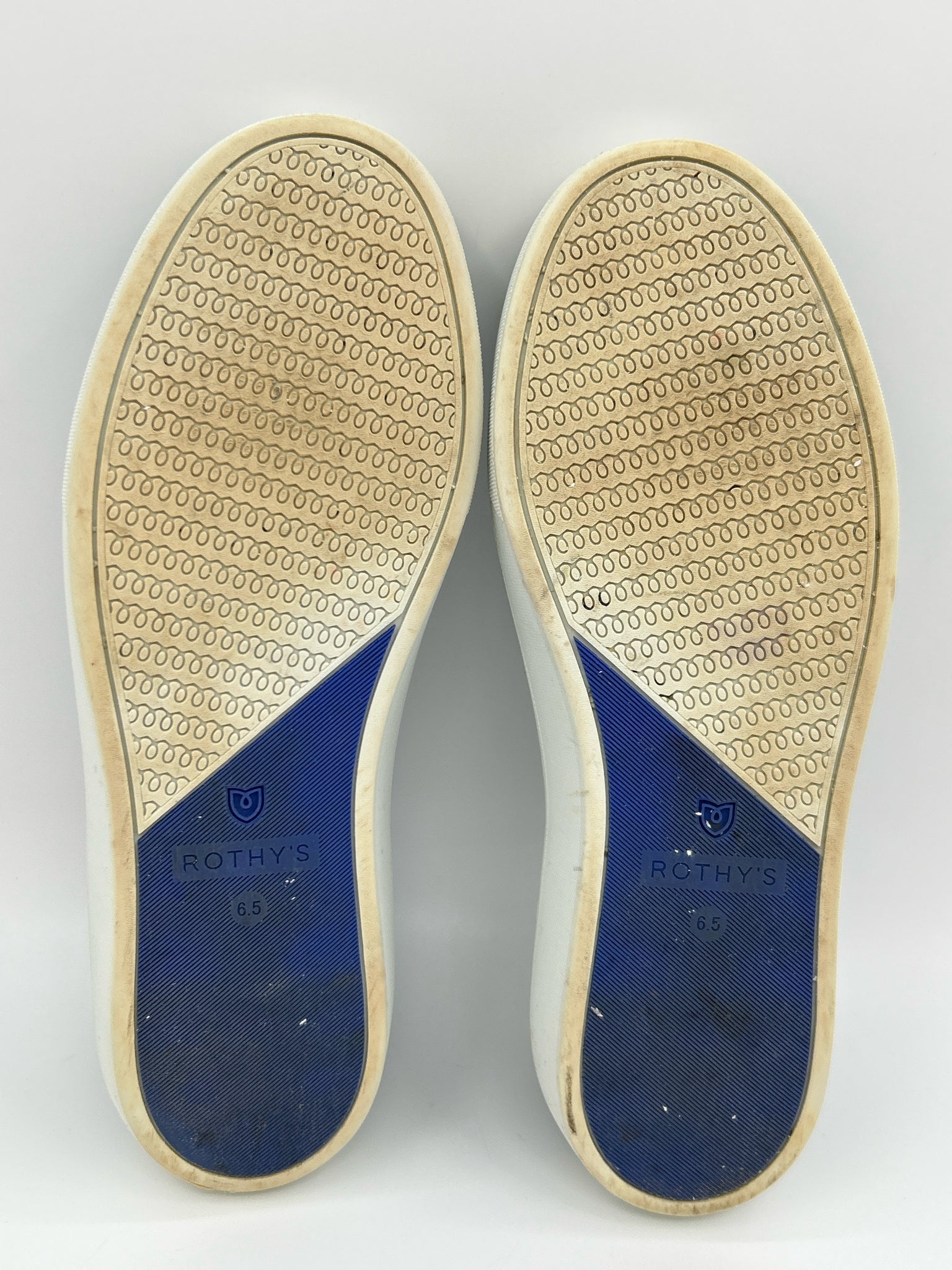 ROTHY'S Size 6.5W NAVY AND WHITE Women Sneakers