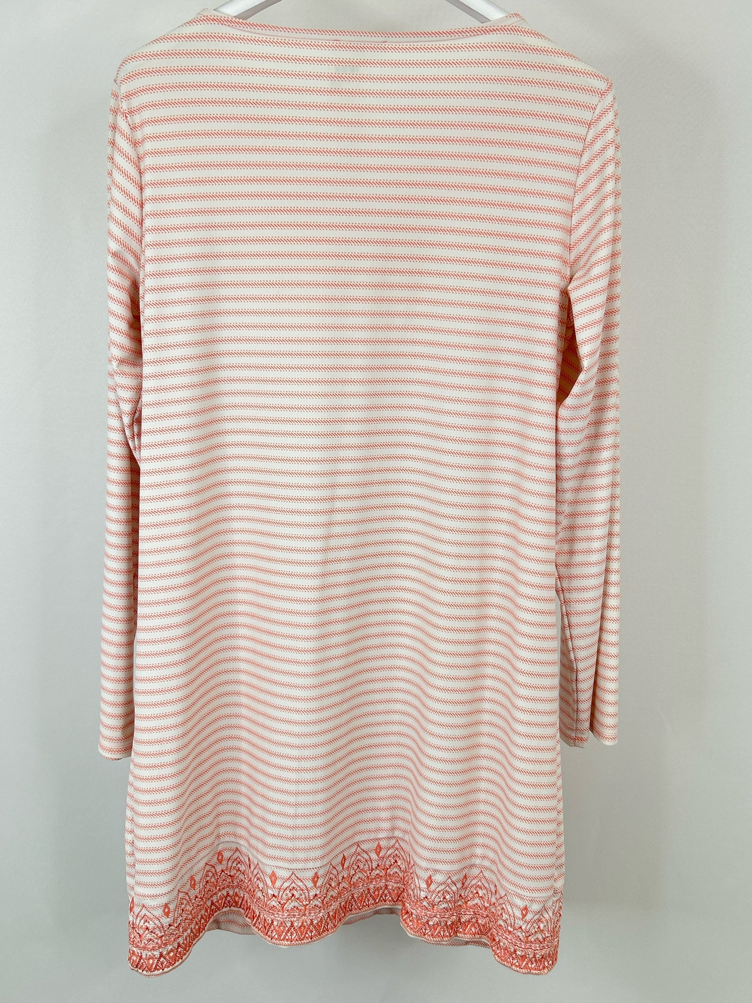 CABANA LIFE Size XL White and Peach Women Dress