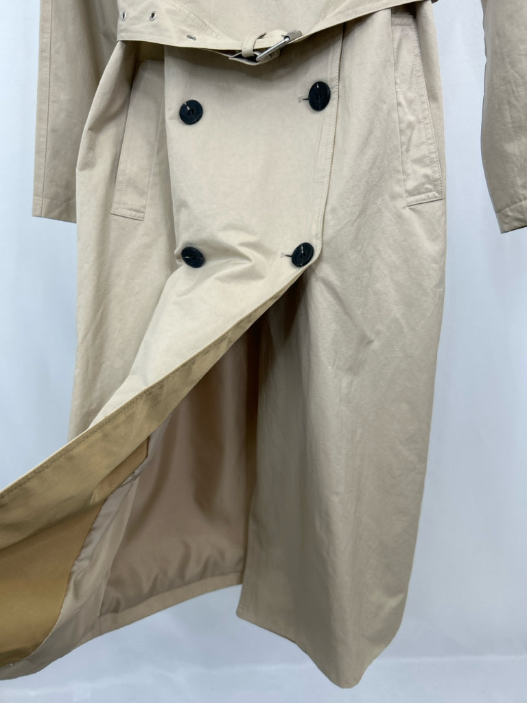 AVEC LES FILLES Women Size M Khaki Trench Coat