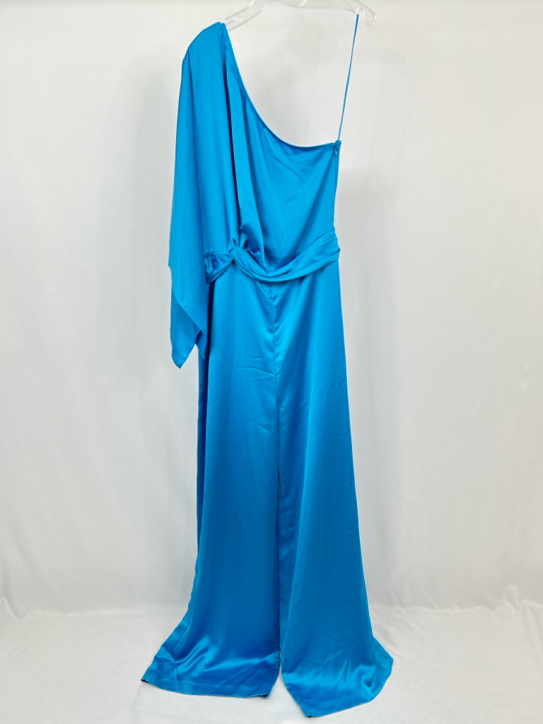 RAMY BROOK Women Size 10 Blue Satin Jumpsuit NWT