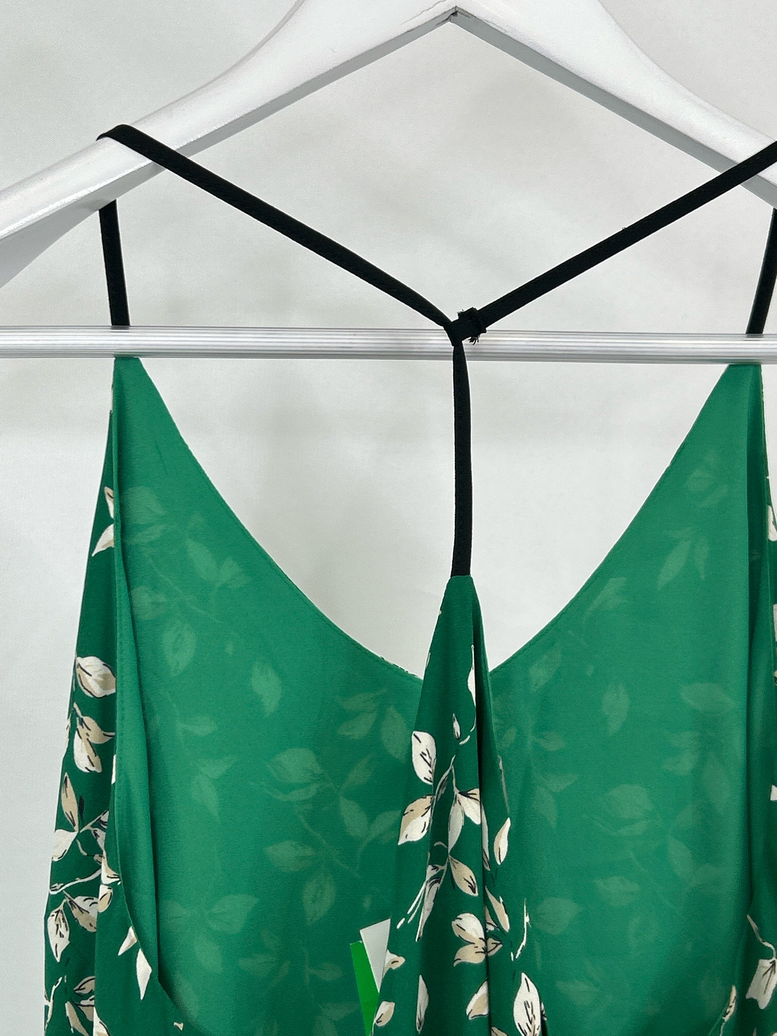 ASHER Size L Green Print Women Dress