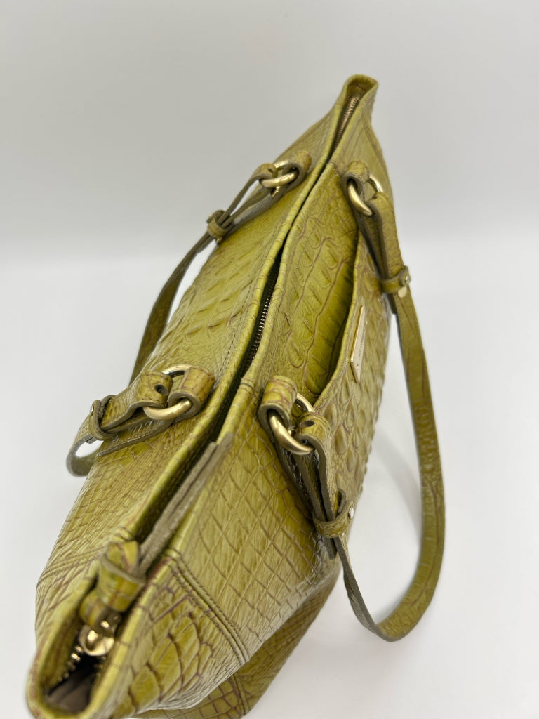 BRAHMIN Lime Green Tote