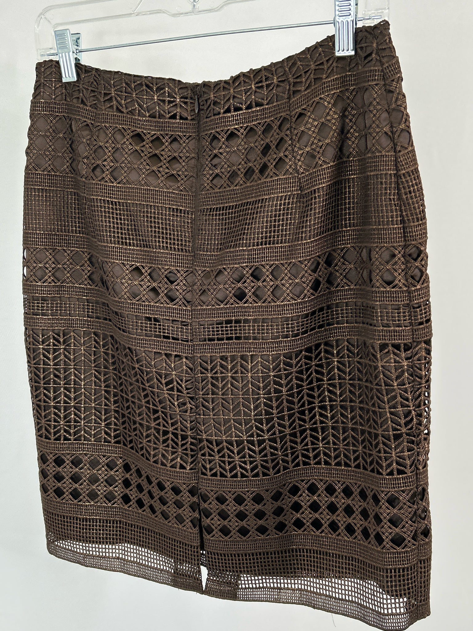 White House Black Market Size 4 Brown Women Skirt NWT