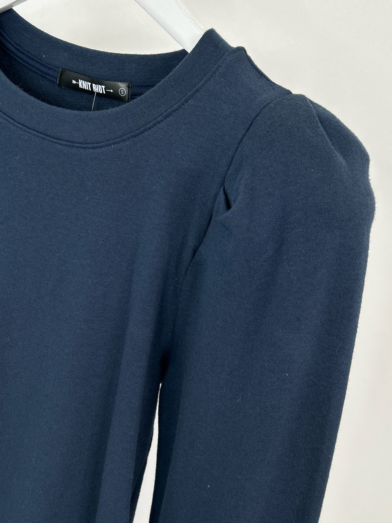 Knit Riot NWT Size S Navy Women Sweatshirt