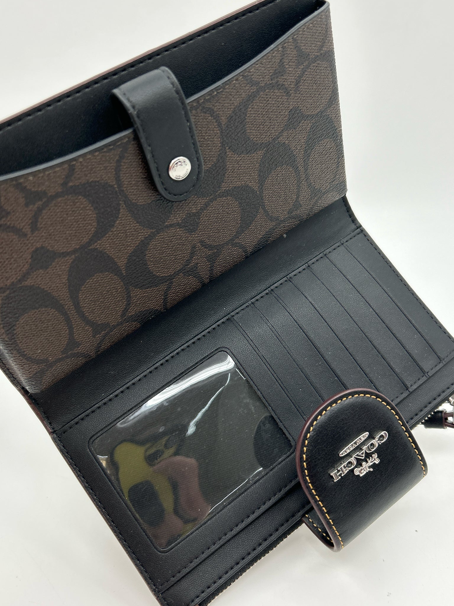 COACH Tan and Black Women Wallet