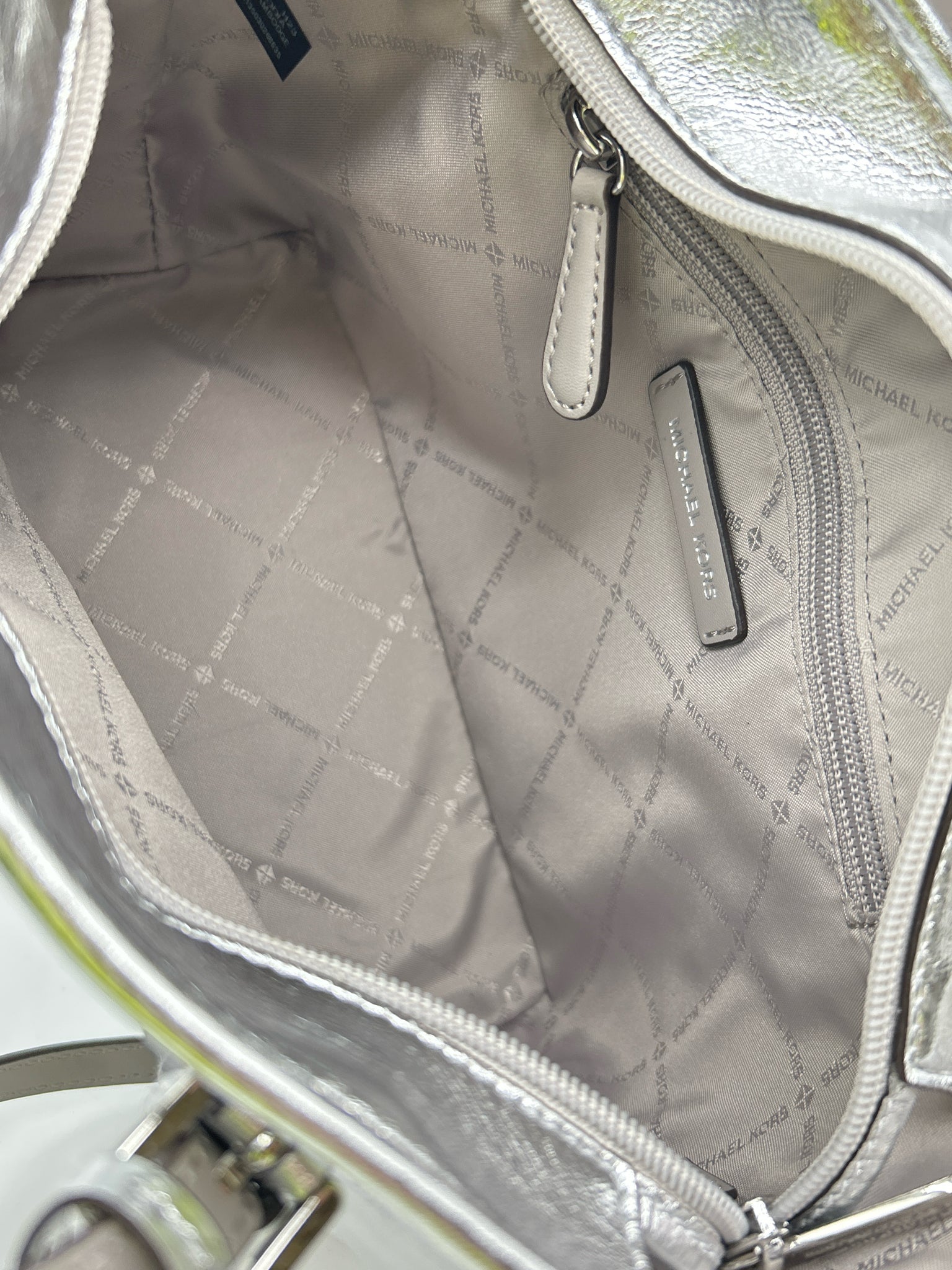 MICHAEL KORS METALLIC SILVER Women Purse