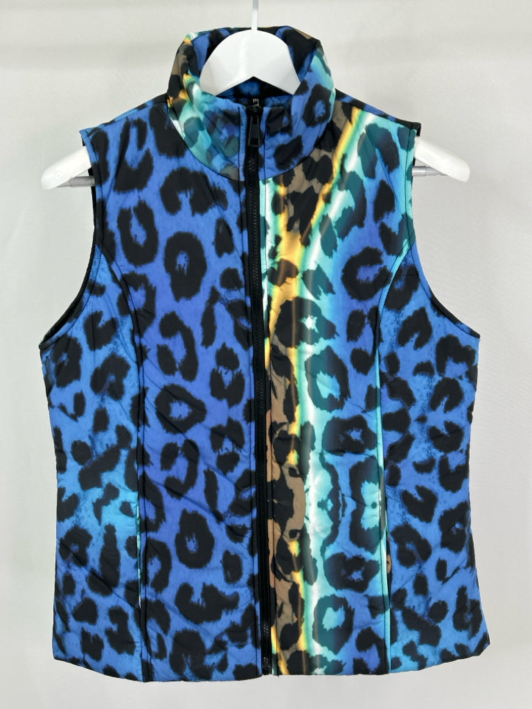 ETHYL Women Size M Blue Print Vest