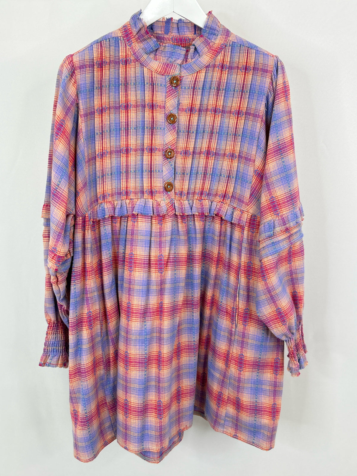 FREE PEOPLE Size M PINK & BLUE Women Dress