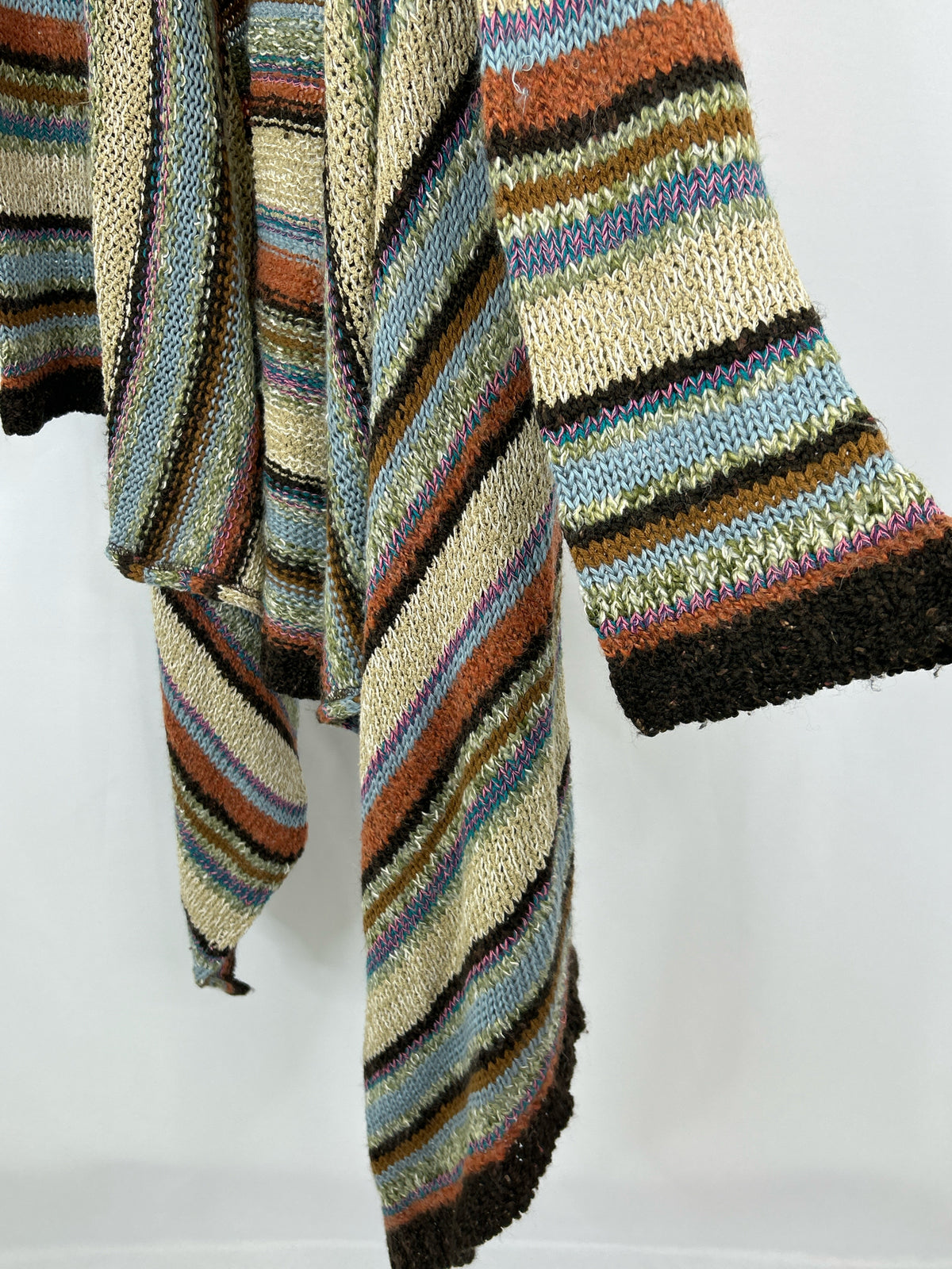 BOSTON PROPER Size XS/S Brown Stripes Women Cardigan