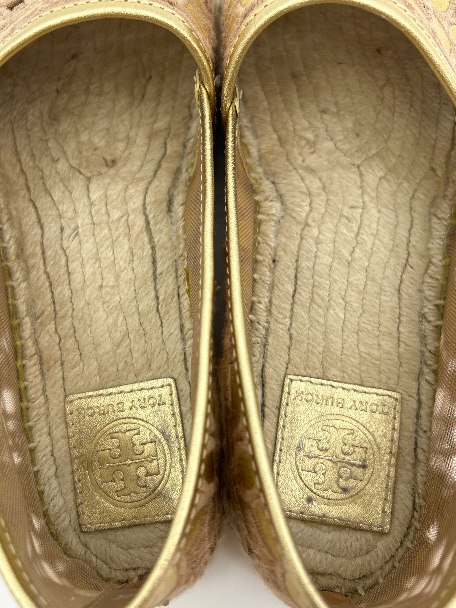 TORY BURCH Size 8 Gold Women Flats