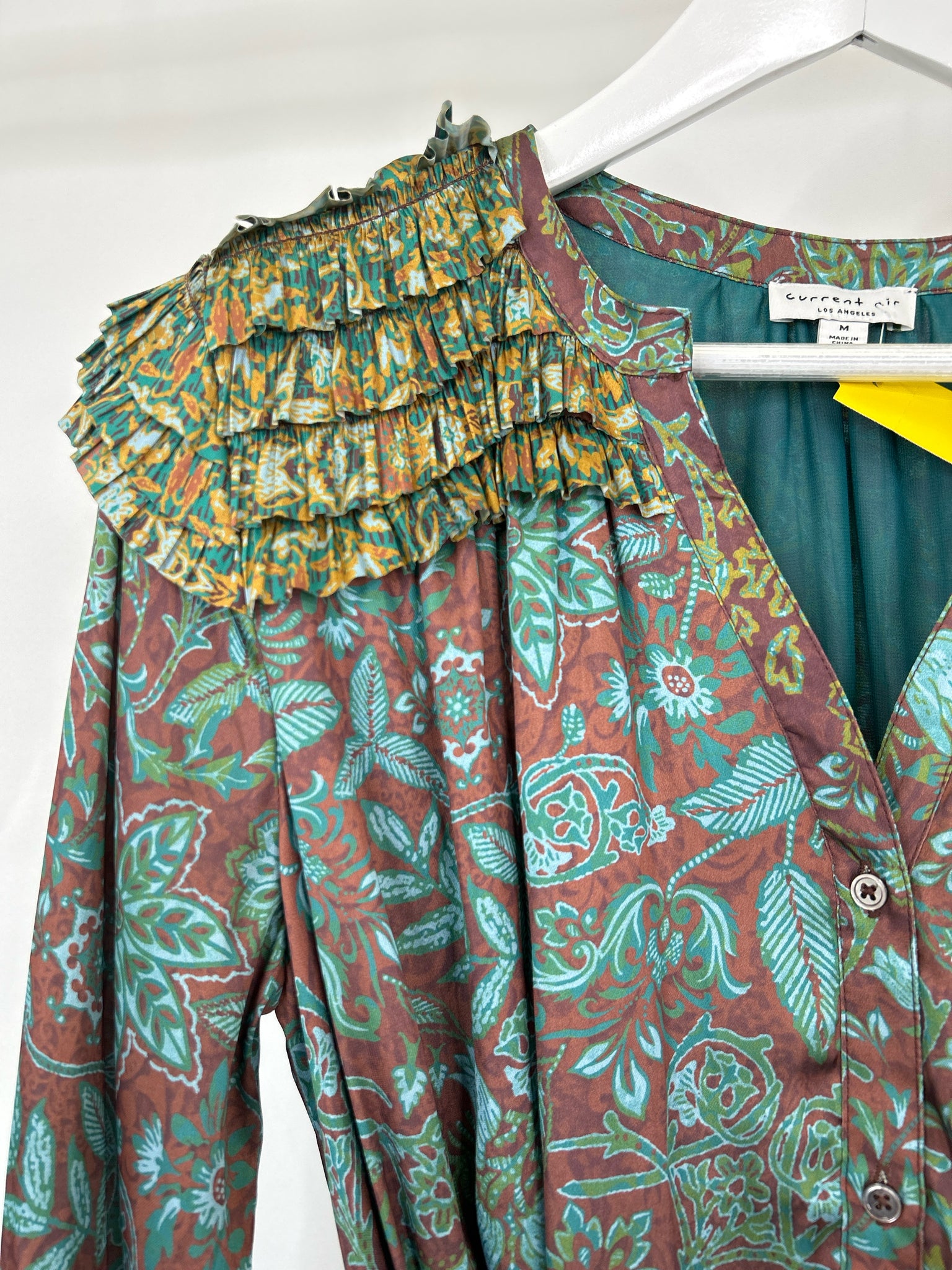 CURRENT AIR Size M brown & teal Women Dress