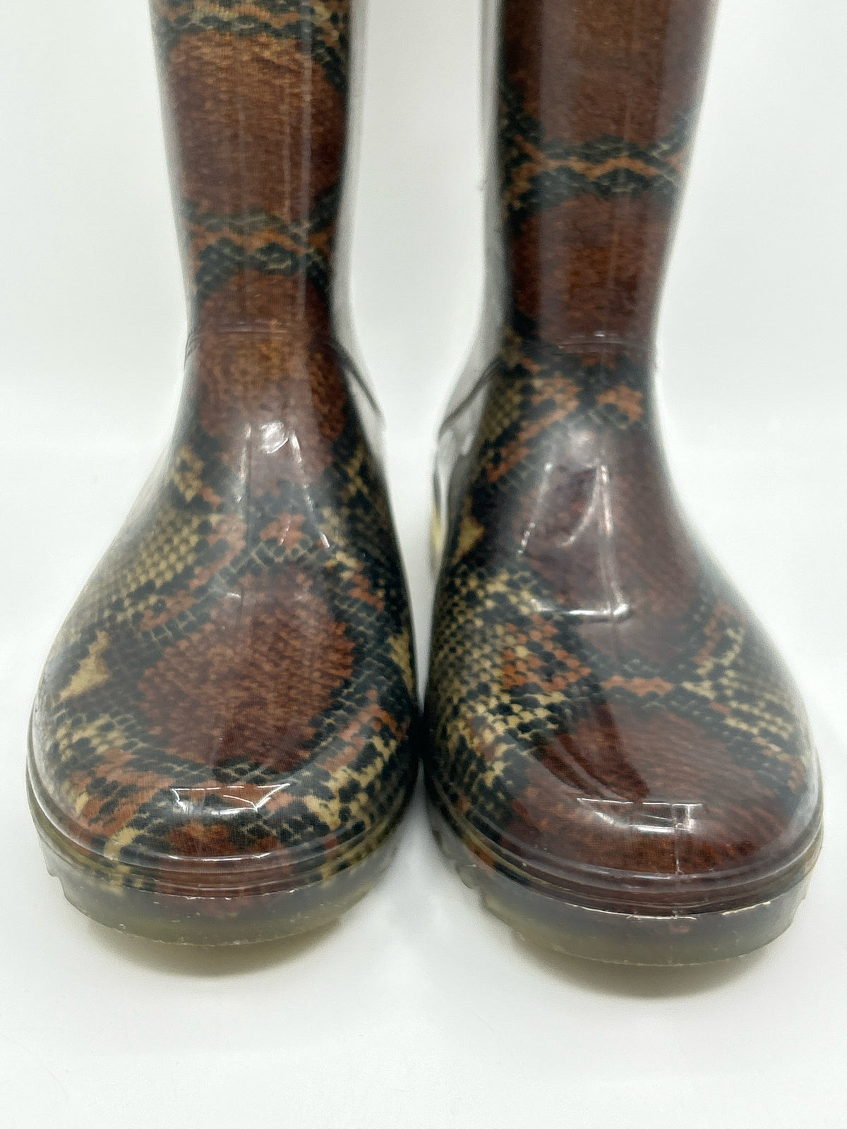 STUART WEITZMAN Size L BEIGE AND BLACK Women Rainboots