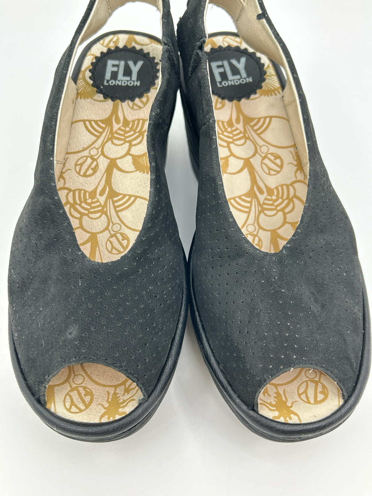 FLY LONDON Size 36/6 Black Women Sandal