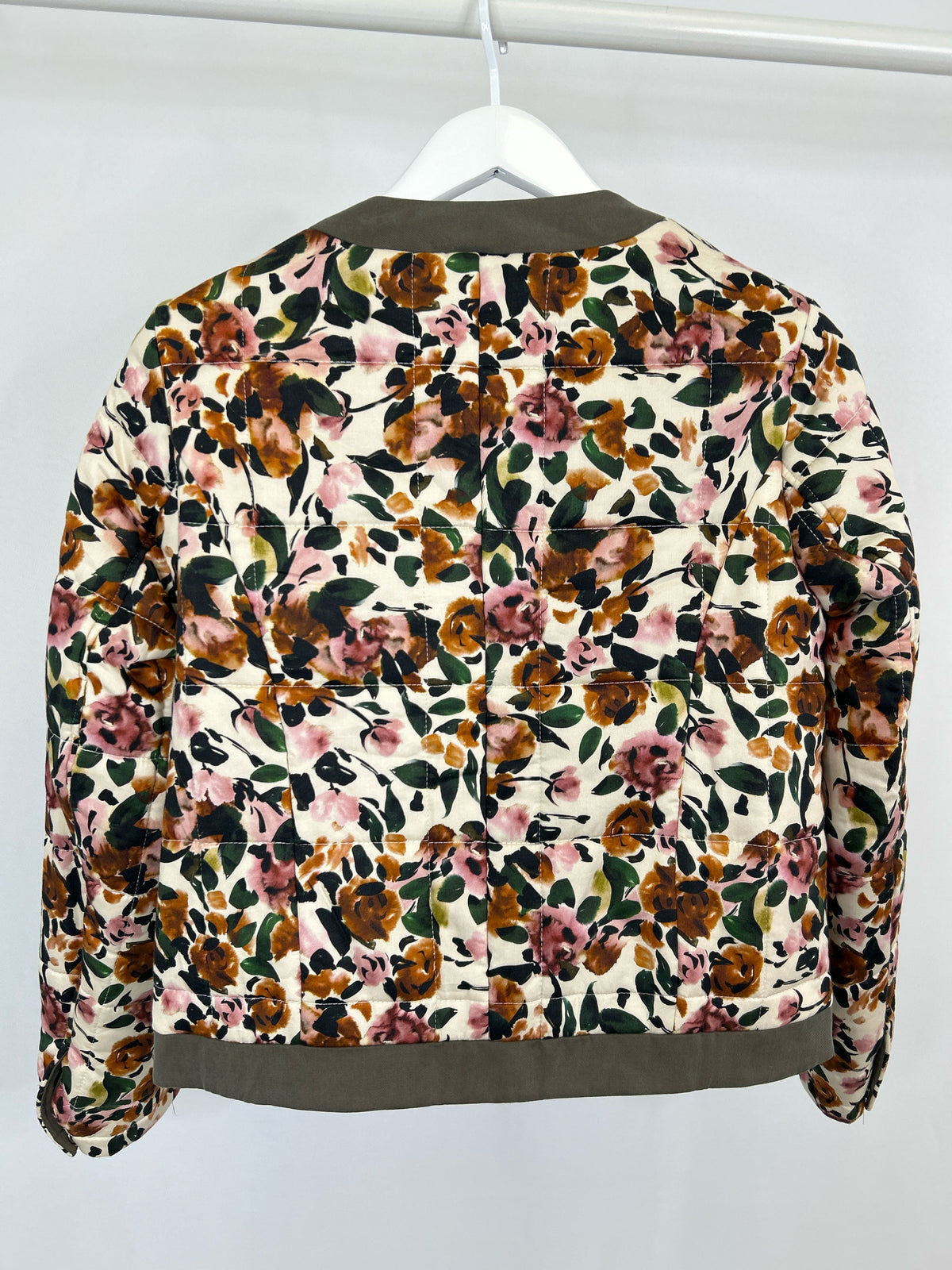 Something Navy Size XS BEIGE FLORAL Women Jacket