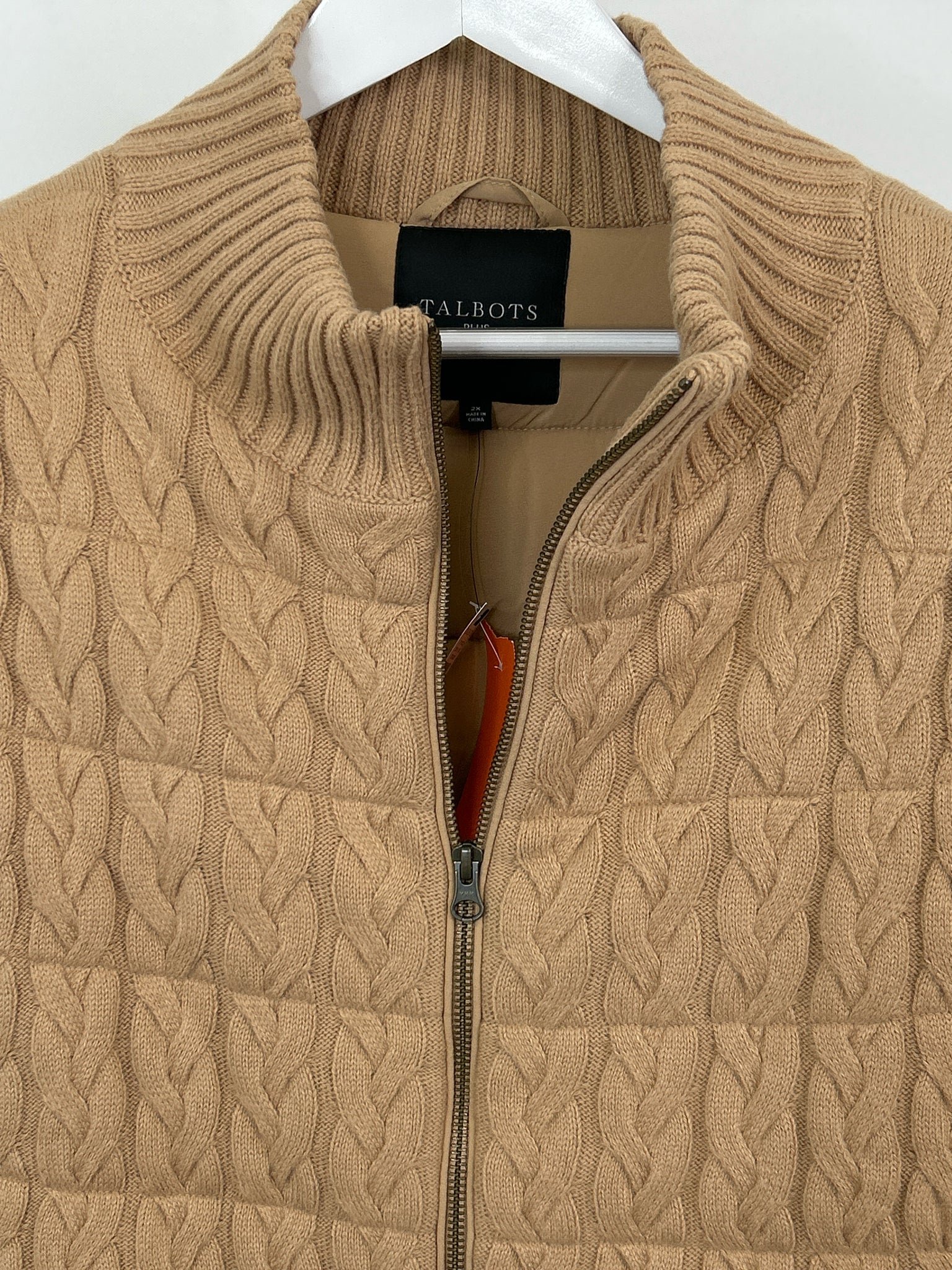 TALBOTS Size 2X Camel Women Vest NWT