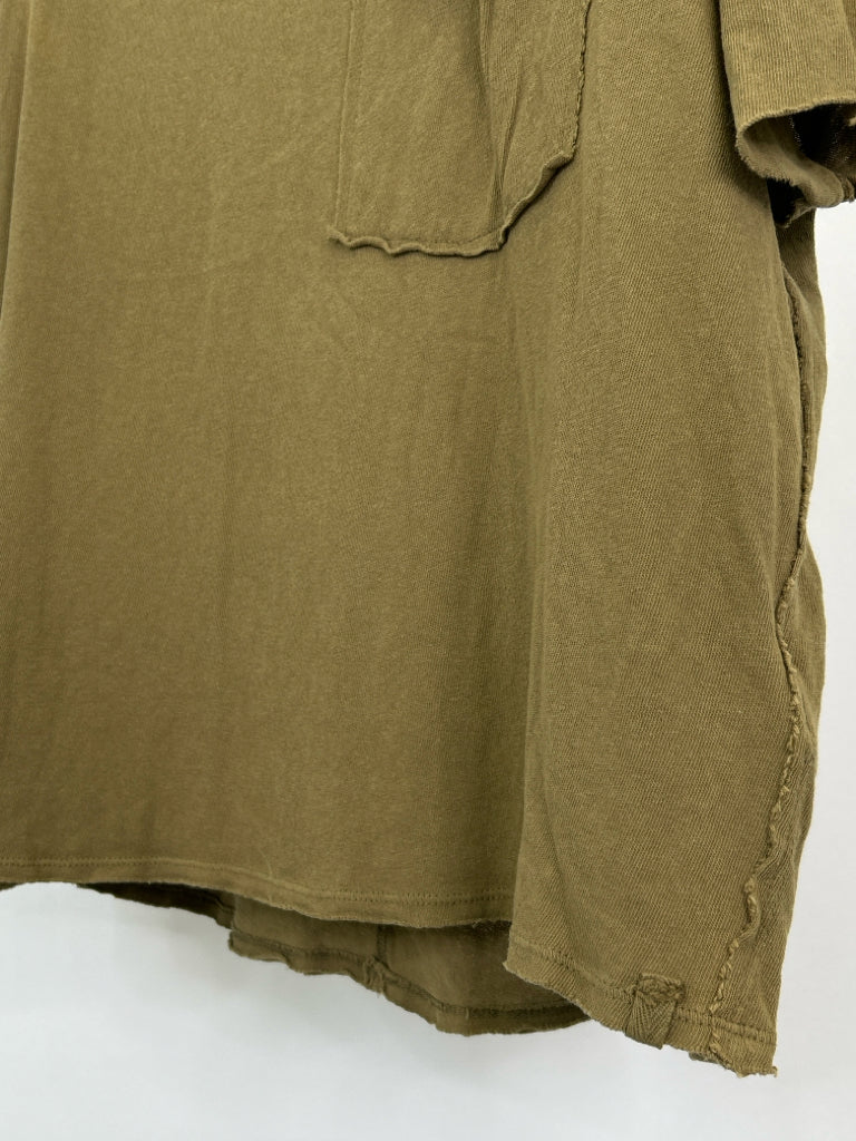 WE THE FREE Size S Olive Green Top NWT