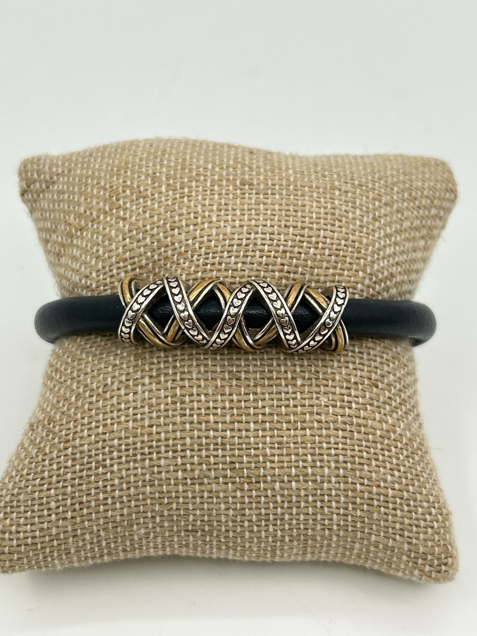 BRIGHTON Black and Silver Bracelet