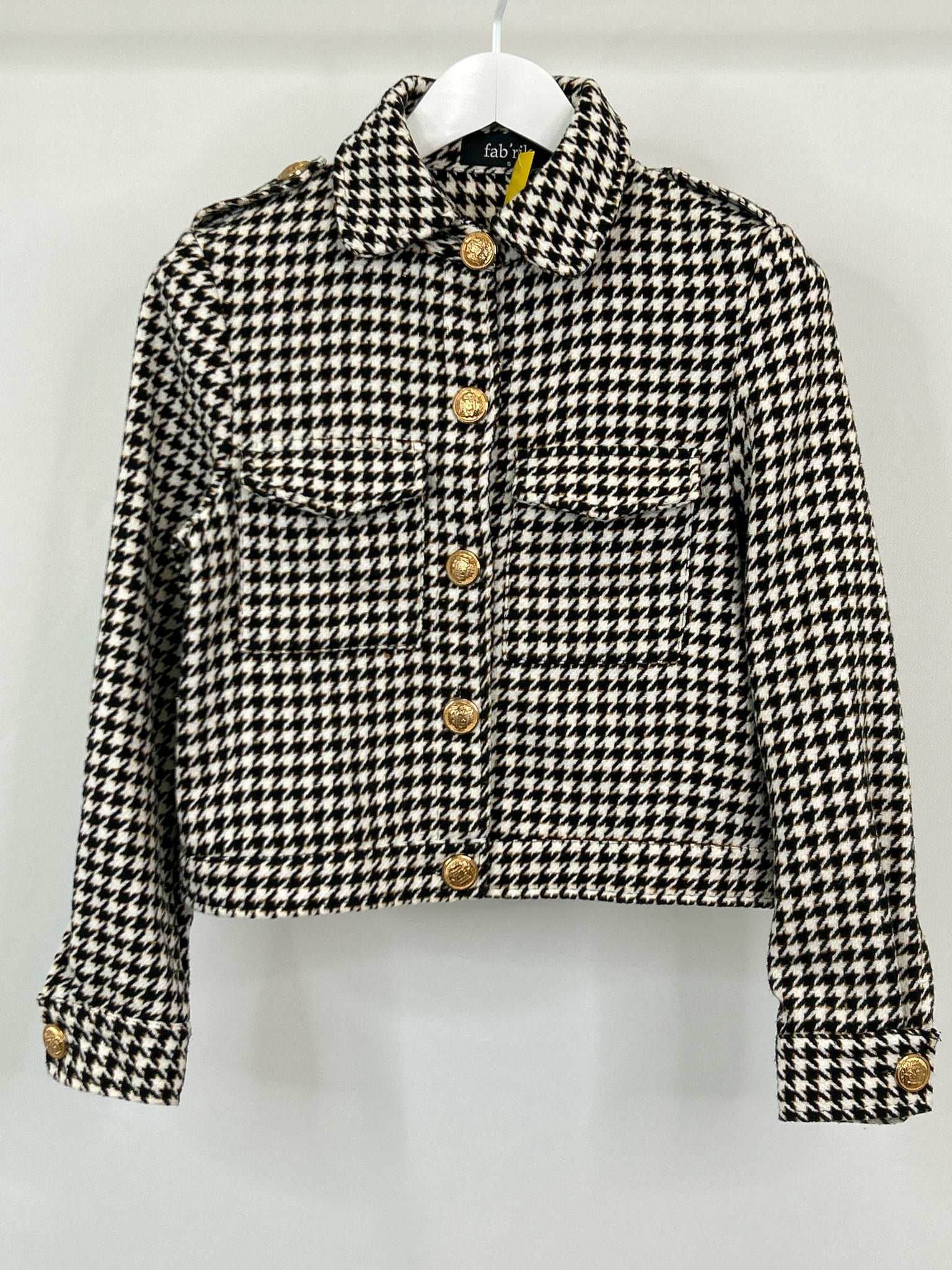 FAB'RIK Size S Black Print Women Jacket