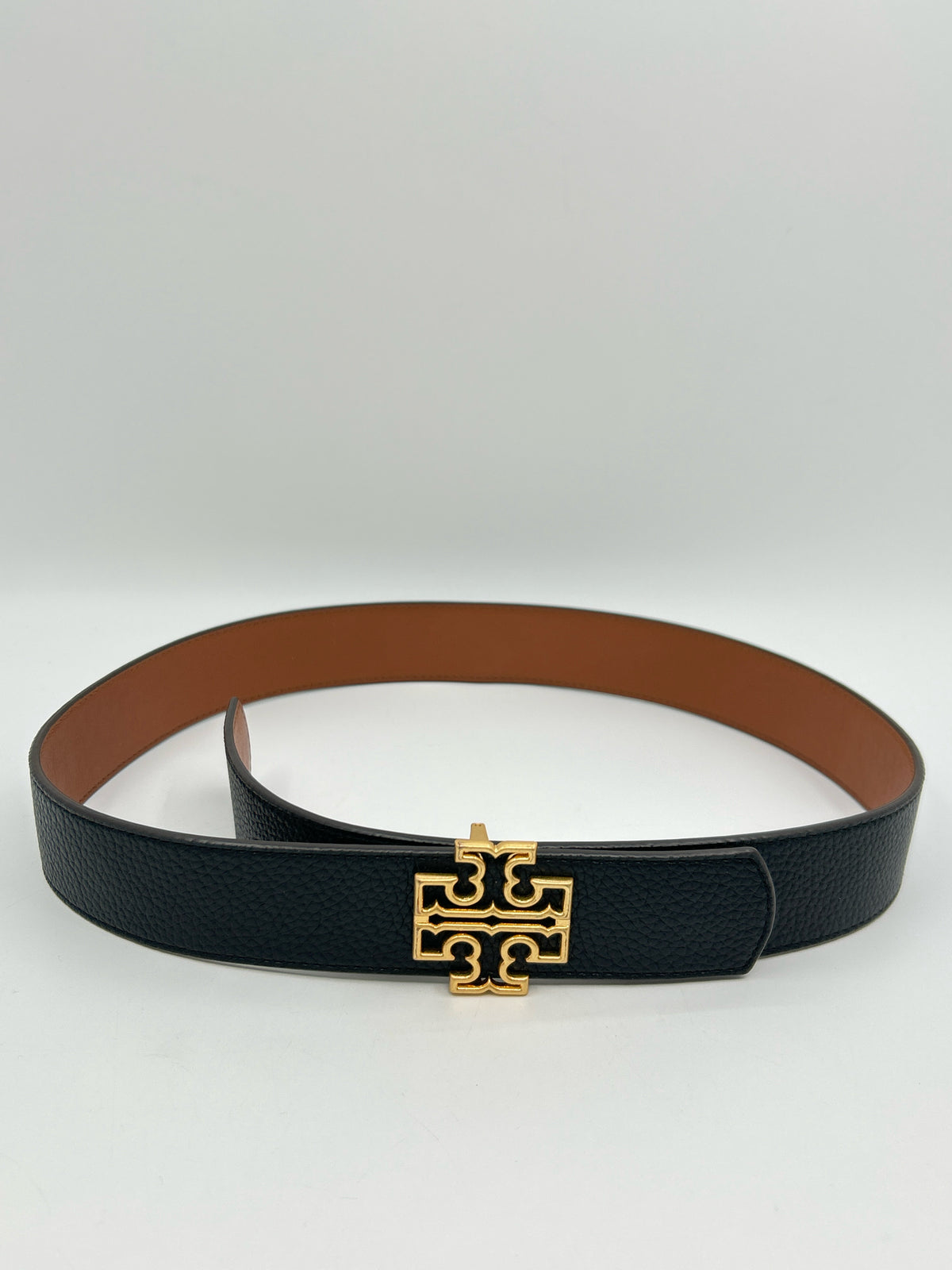 TORY BURCH BLACK AND TAN Belt