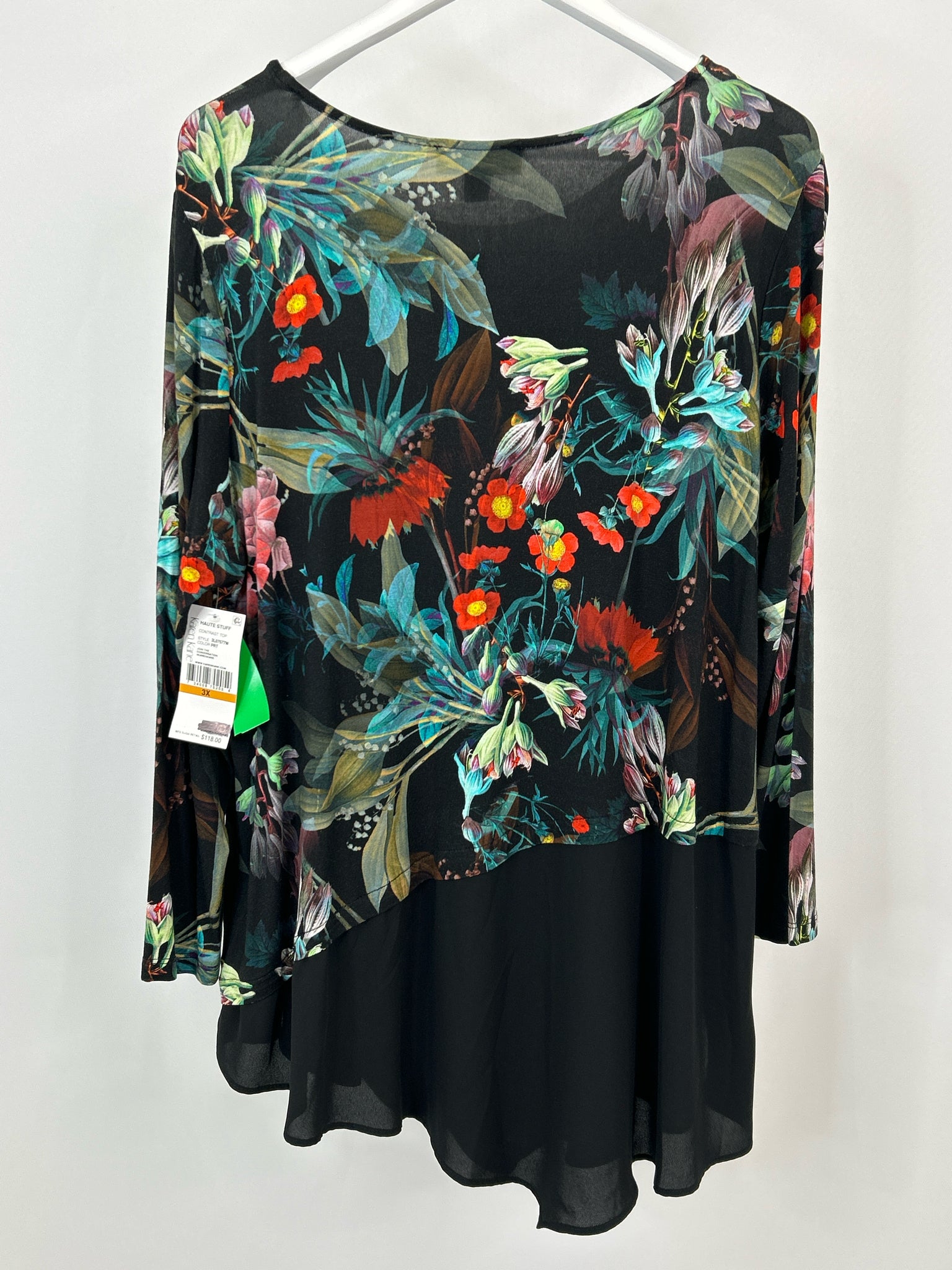 KAREN KANE NWT Size 3X Black Print Women Tunic