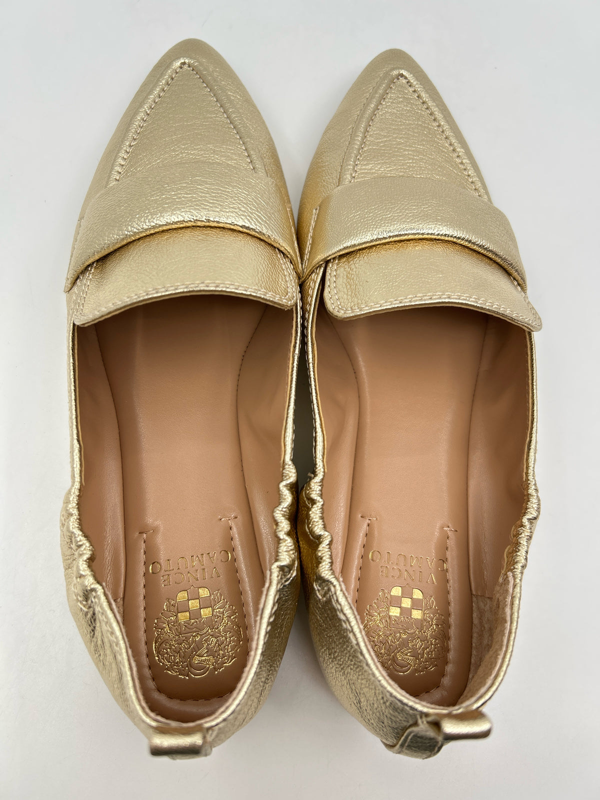 VINCE CAMUTO Size 8M Gold Metallic Women Loafer NIB