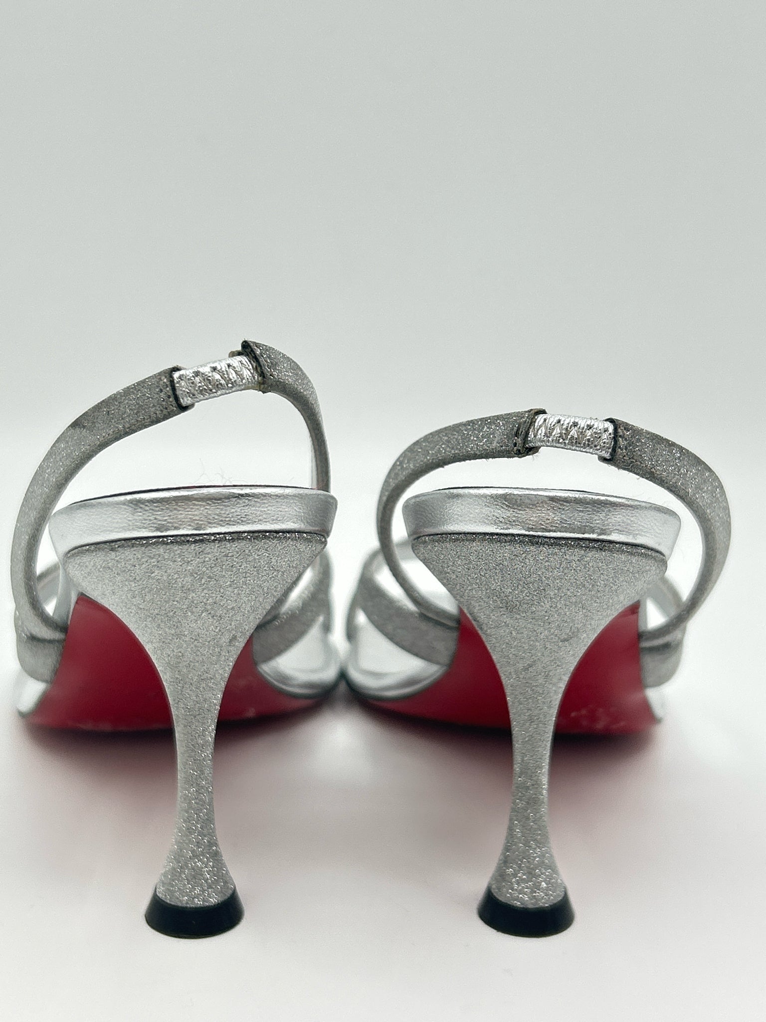 CHRISTIAN LOUBOUTIN Size 38 Silver Women Sandal